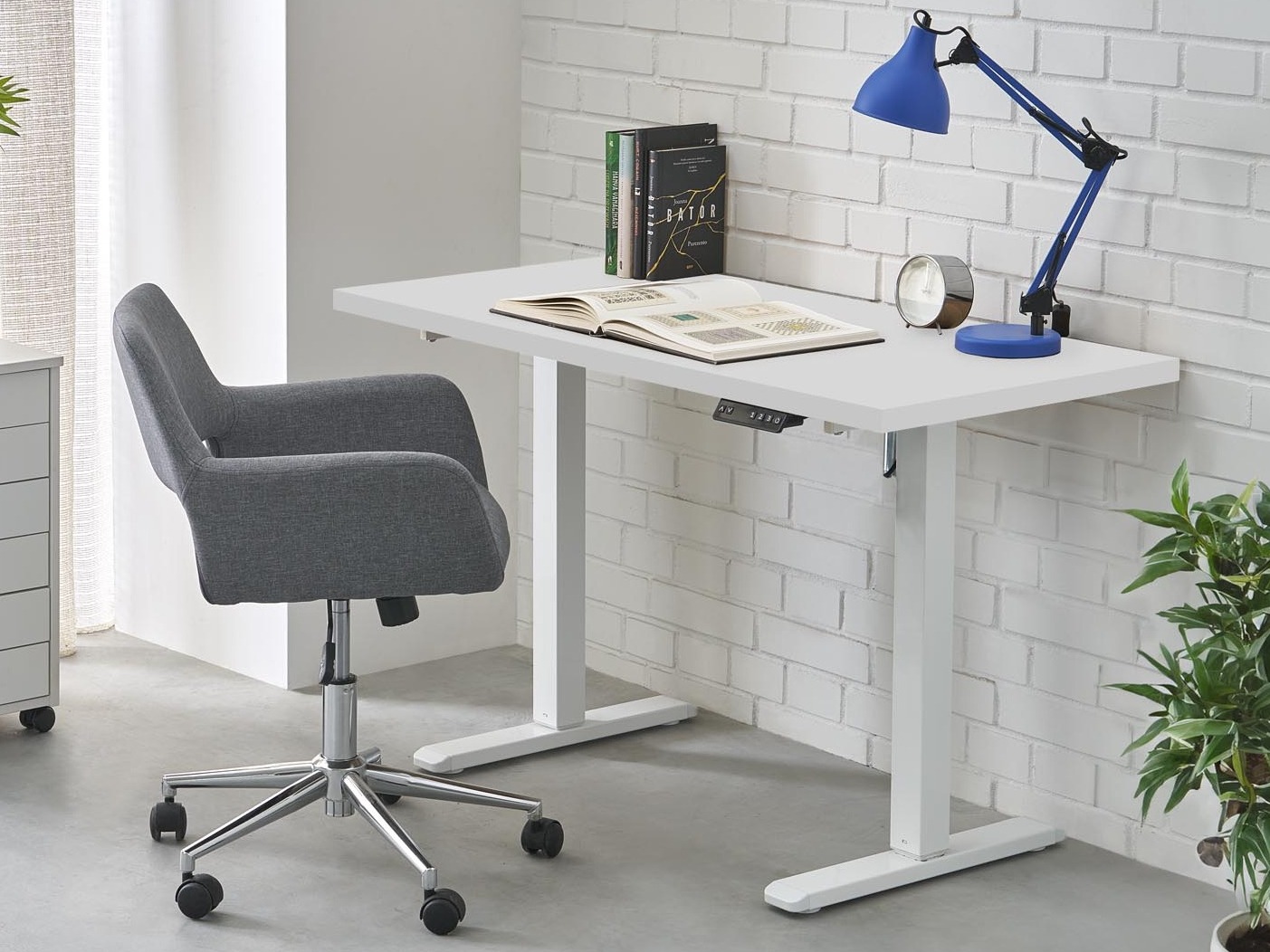 Dvižna pisalna miza Houston 1942 (Bela)