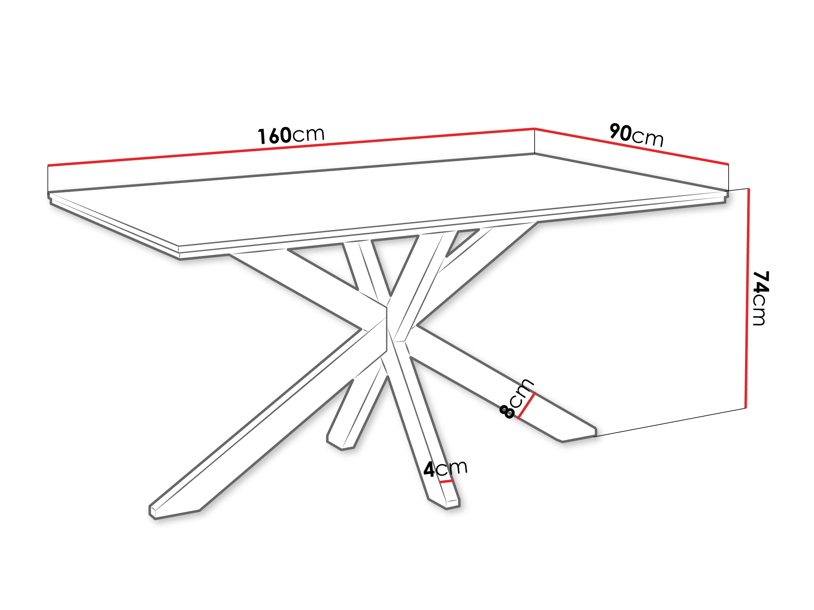 Miza Goodyear 136 (Črni marmor)