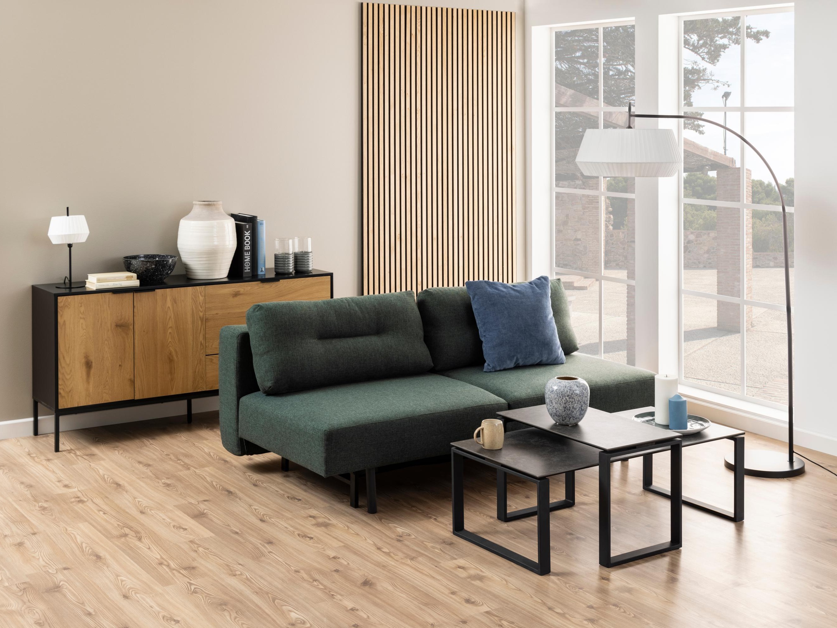 Raztegljiv kavč Norsica 436 (Temno zelena)