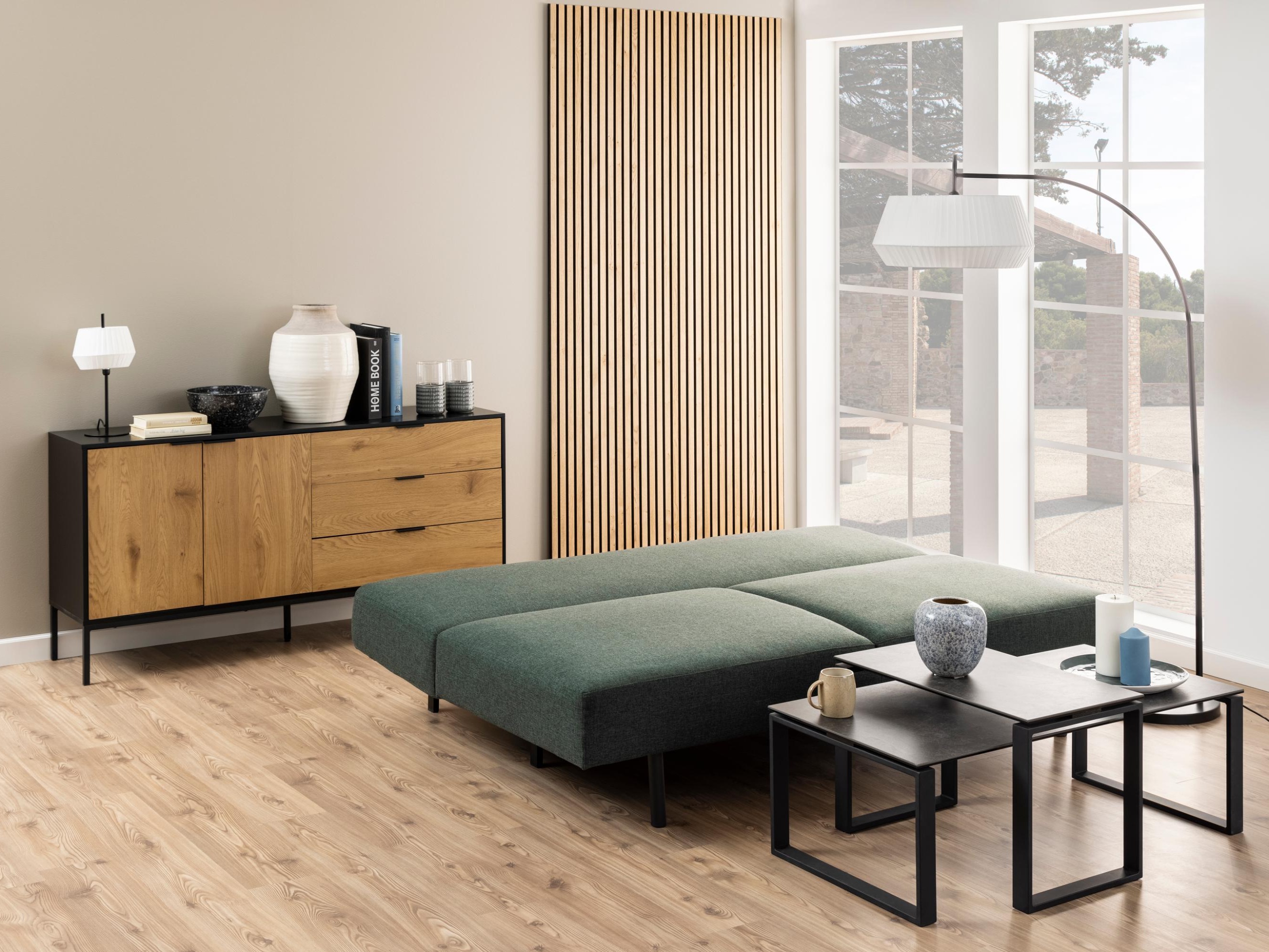 Raztegljiv kavč Norsica 436 (Temno zelena)