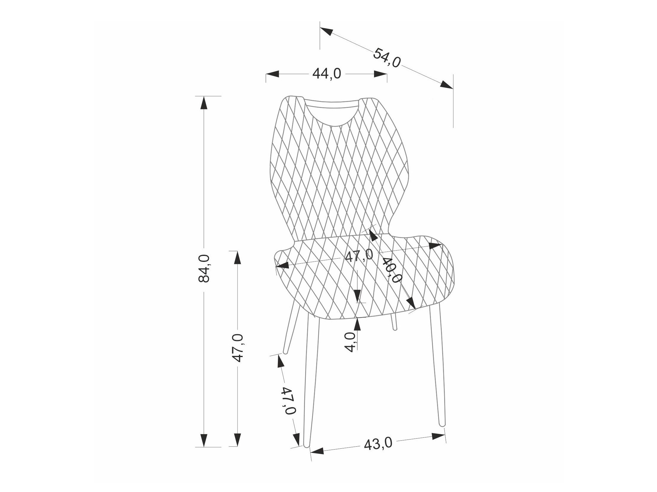 Stol Houston 2069 (Črna)