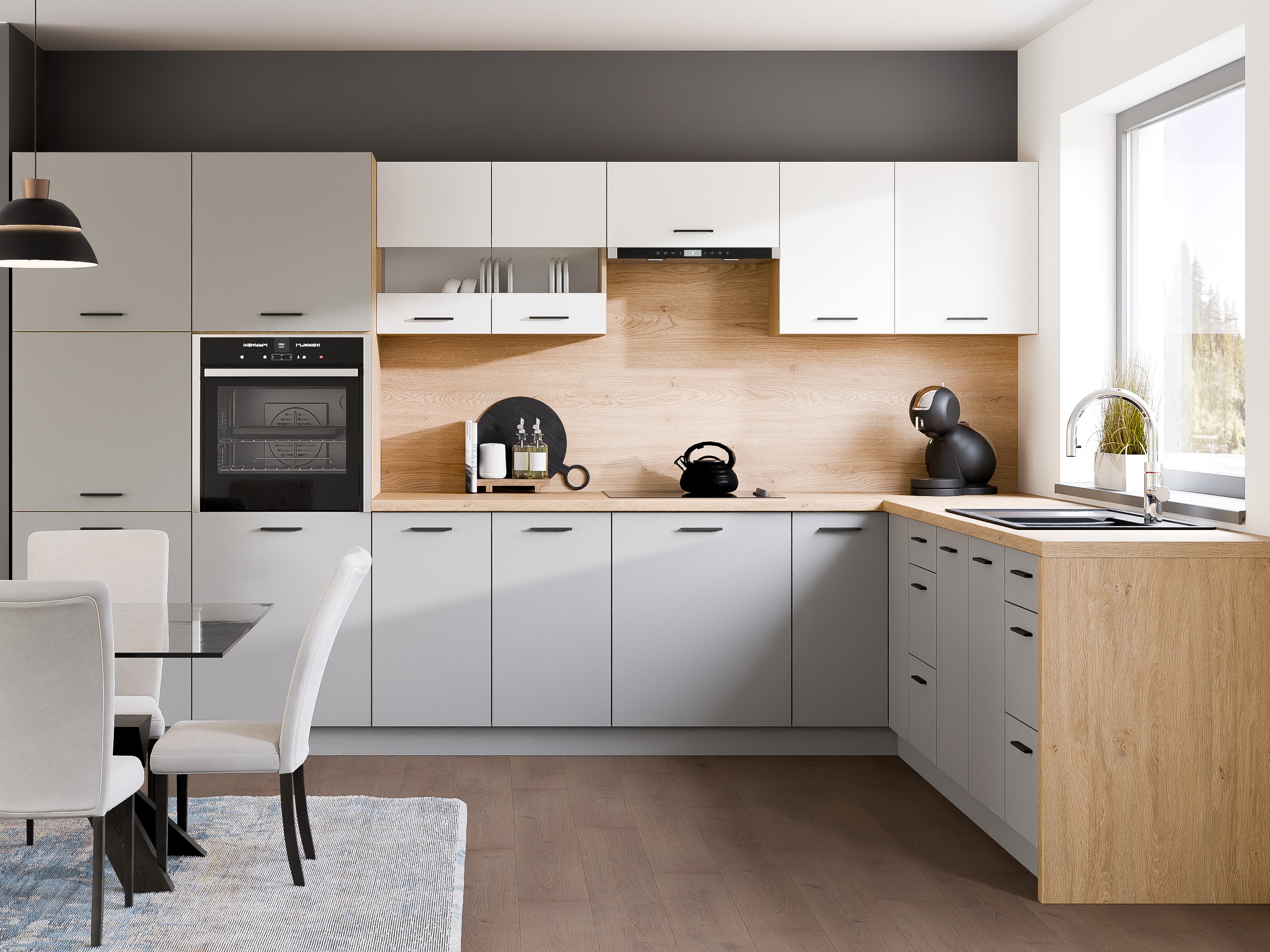 Modularna kotna omarica Ati Grey 112