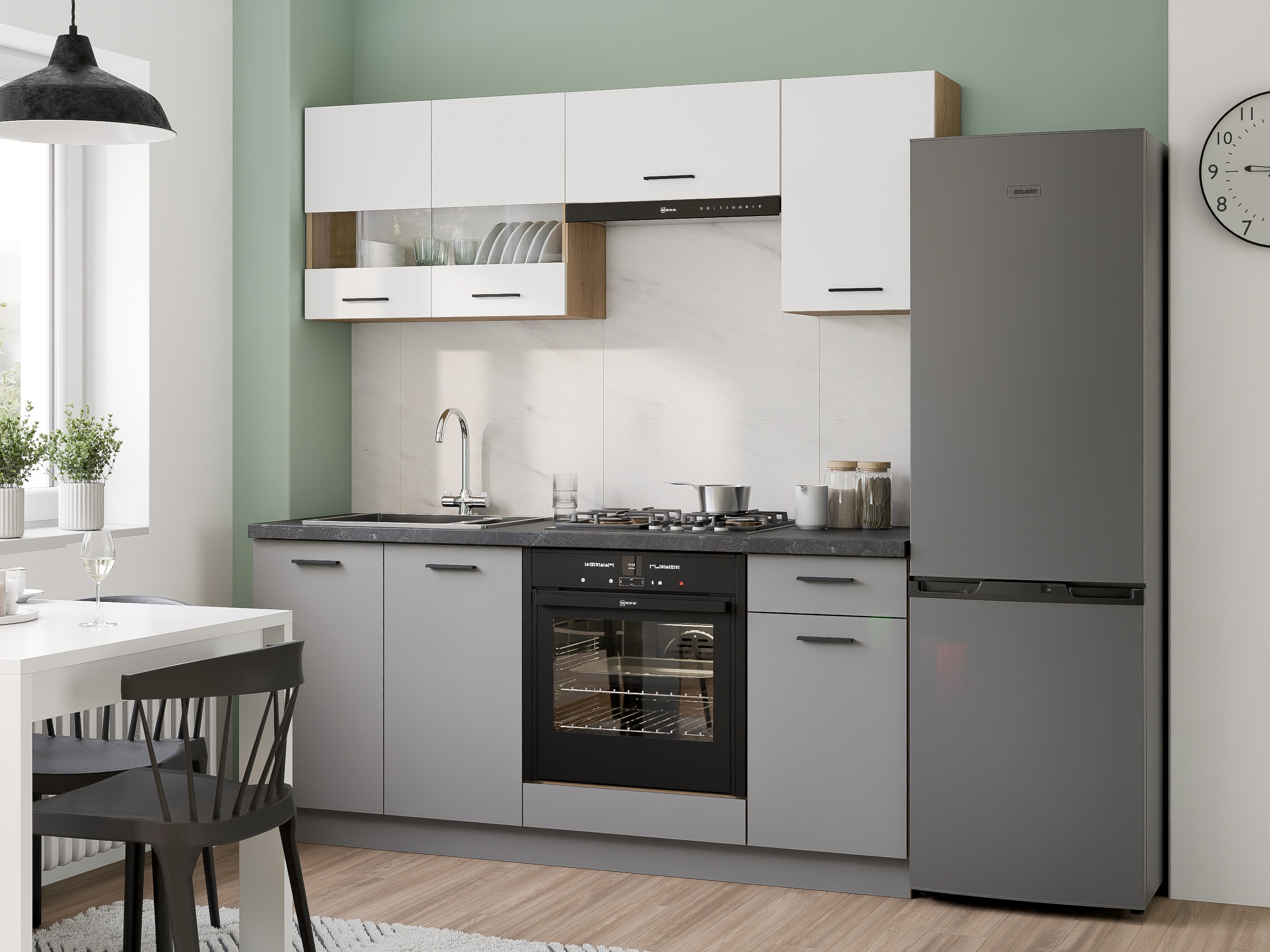 Modularni kuhinjski komplet Ati White Grey 117