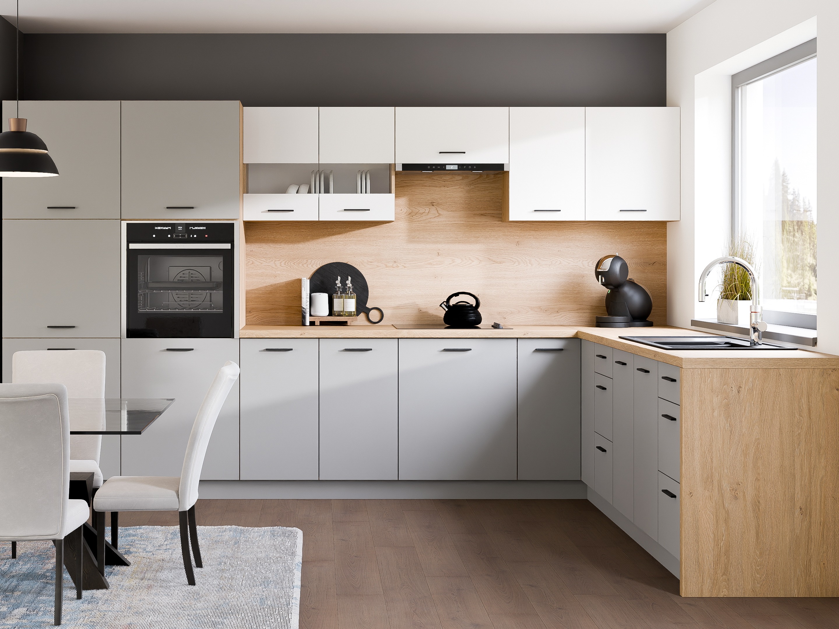 Modularni kuhinjski komplet Ati White Grey 118