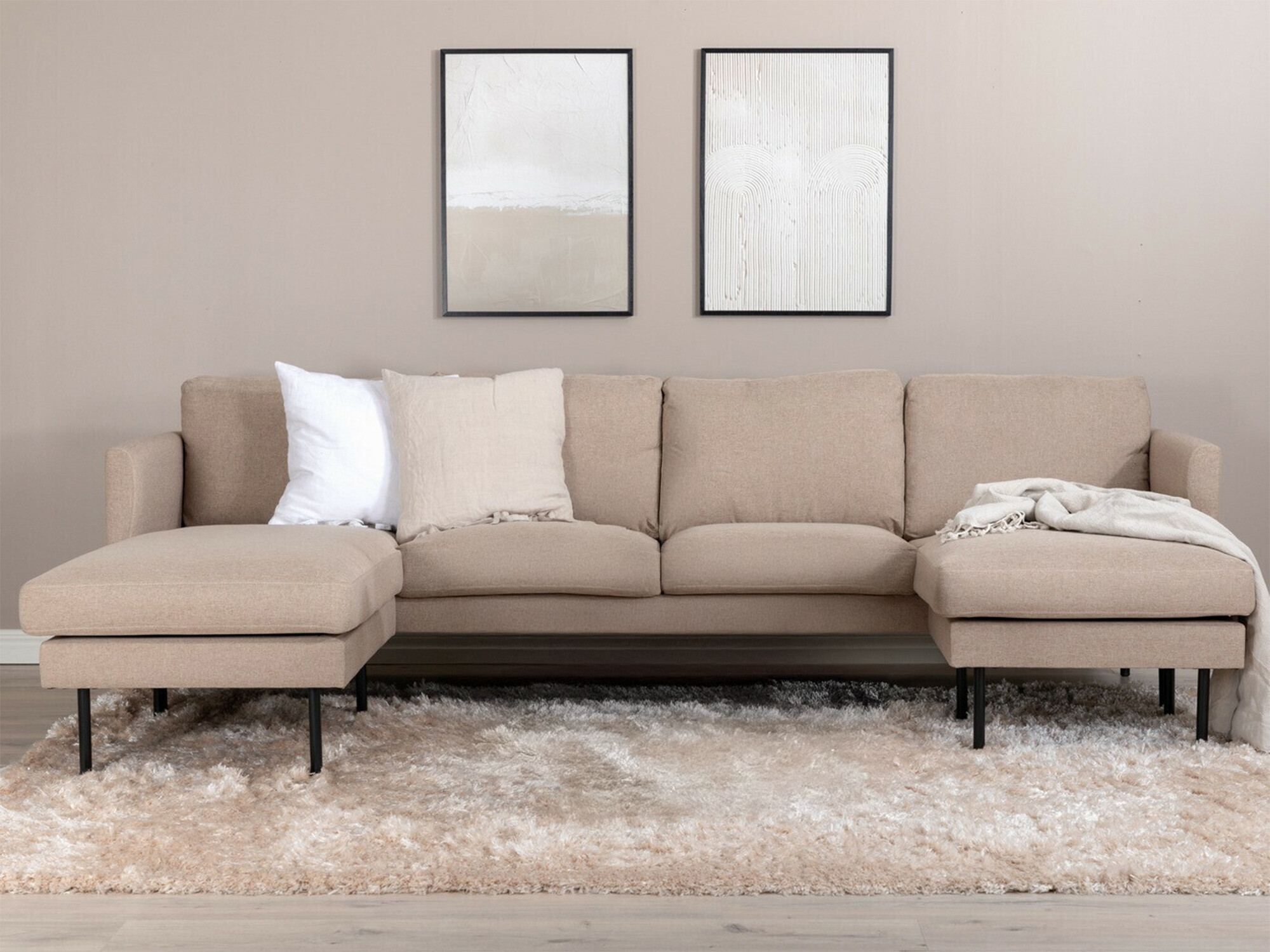 Kotna garnitura Fercame 102 (Rjava + Črna)