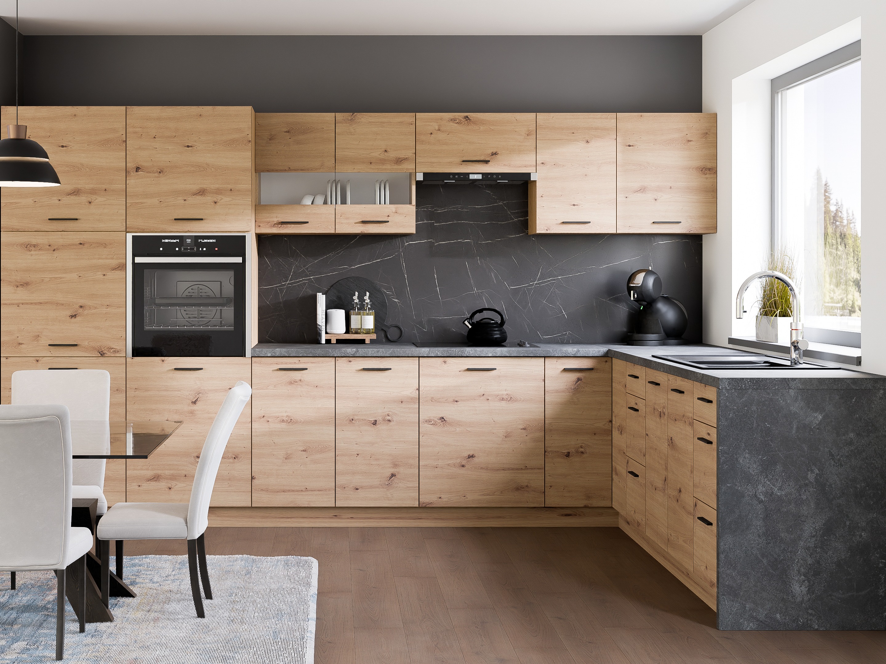 Modularna kotna stenska omarica Ati Artisan 125