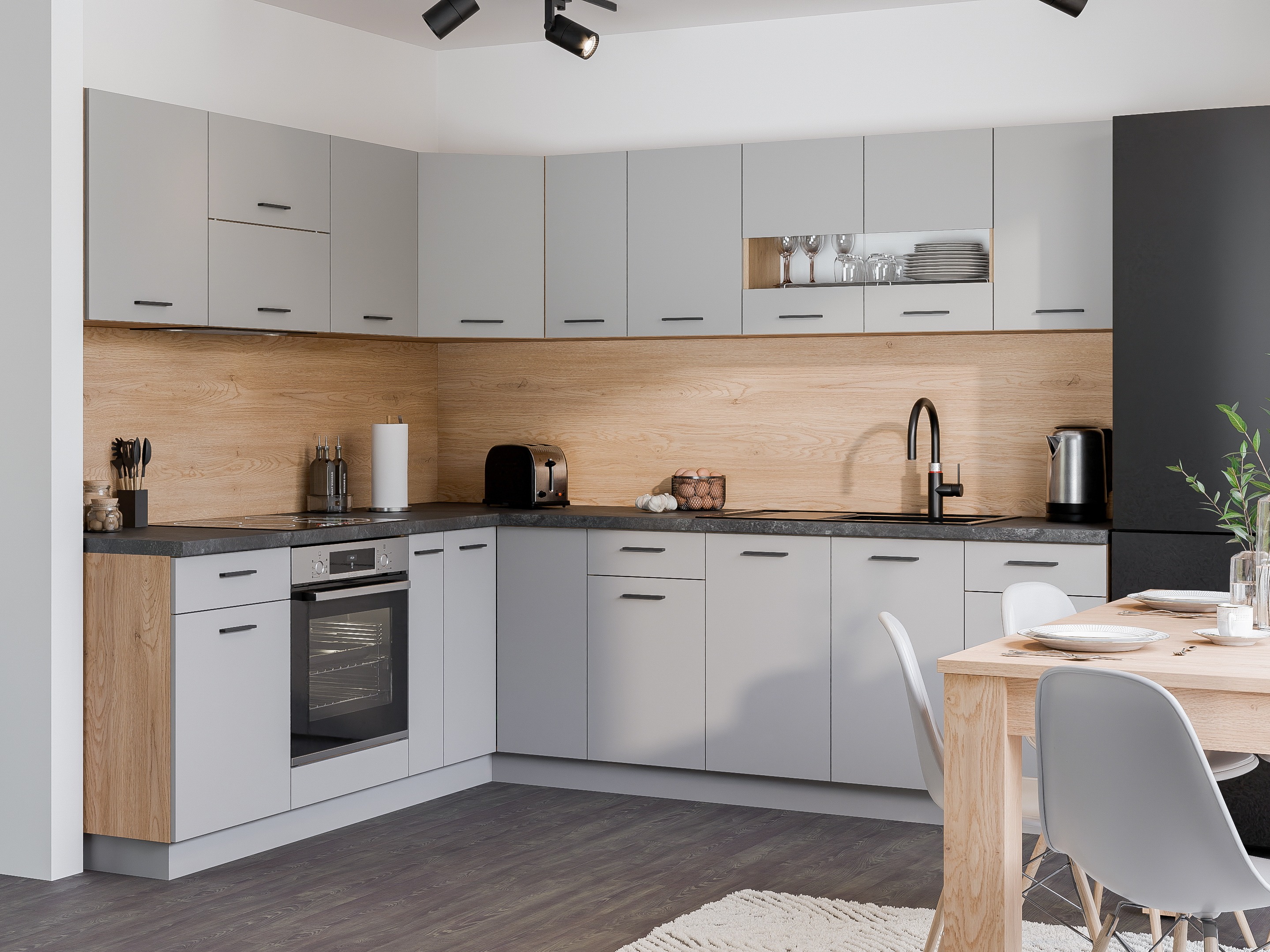 Modularna stenska omarica Ati Grey 122