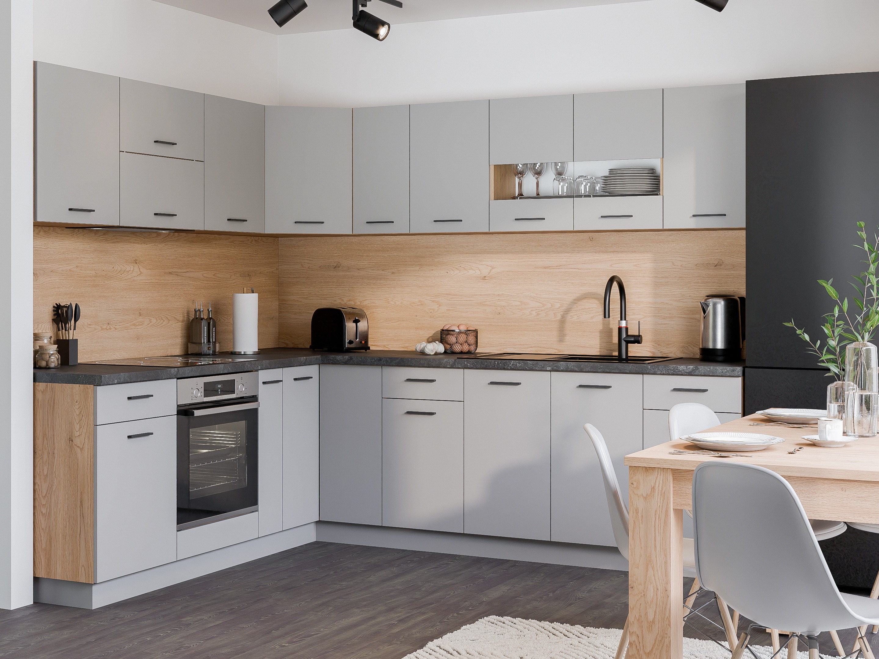 Modularna stenska omarica Ati Grey 124