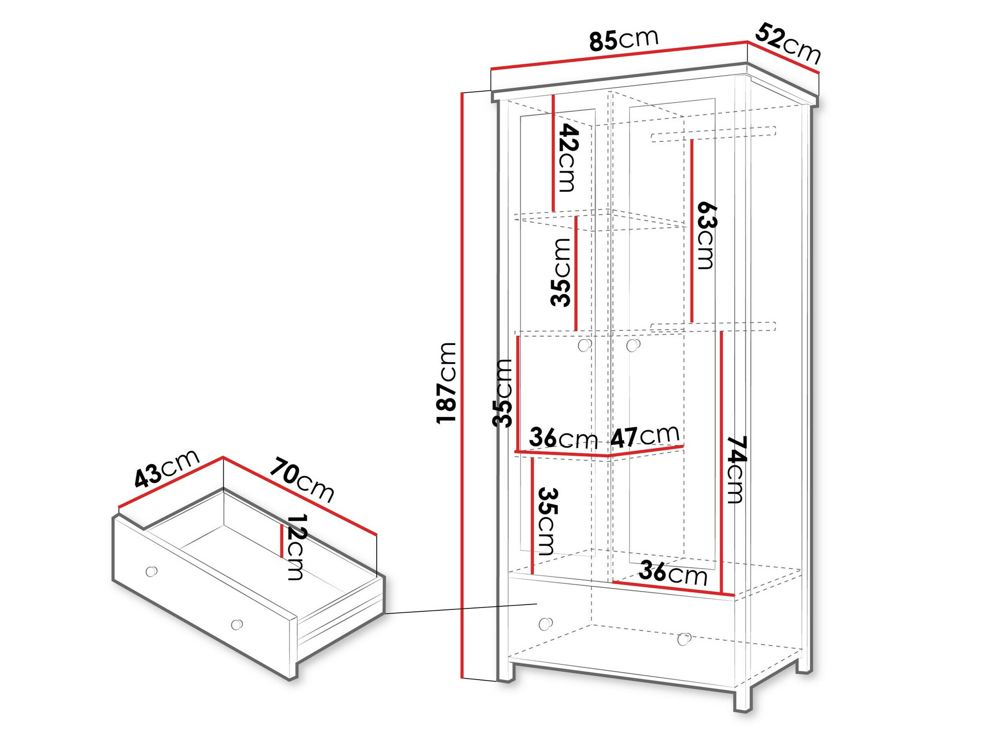 Garderobna omara Romelbo 145 (Bež + Hrast)