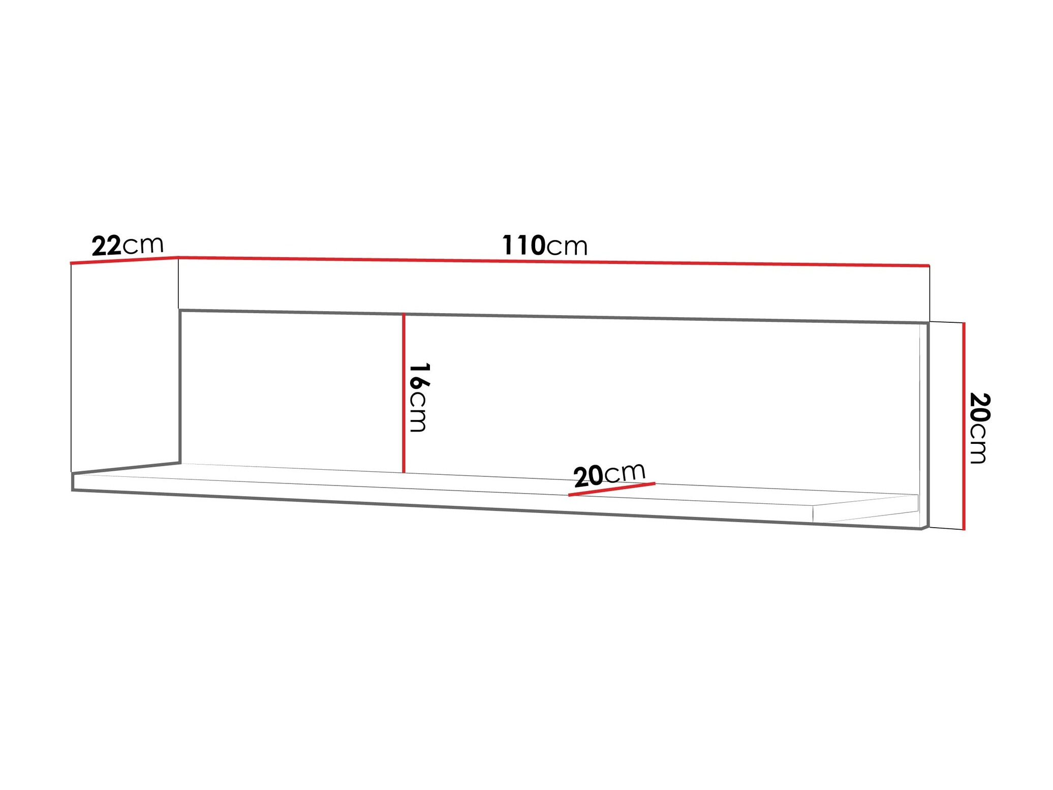 Stenska polica Romelbo 141 (Bela + Hrast)
