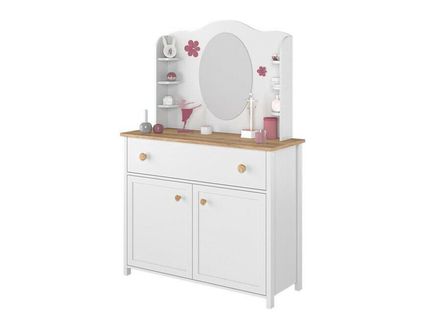 Komoda Romelbo 150 (Bela + Hrast)