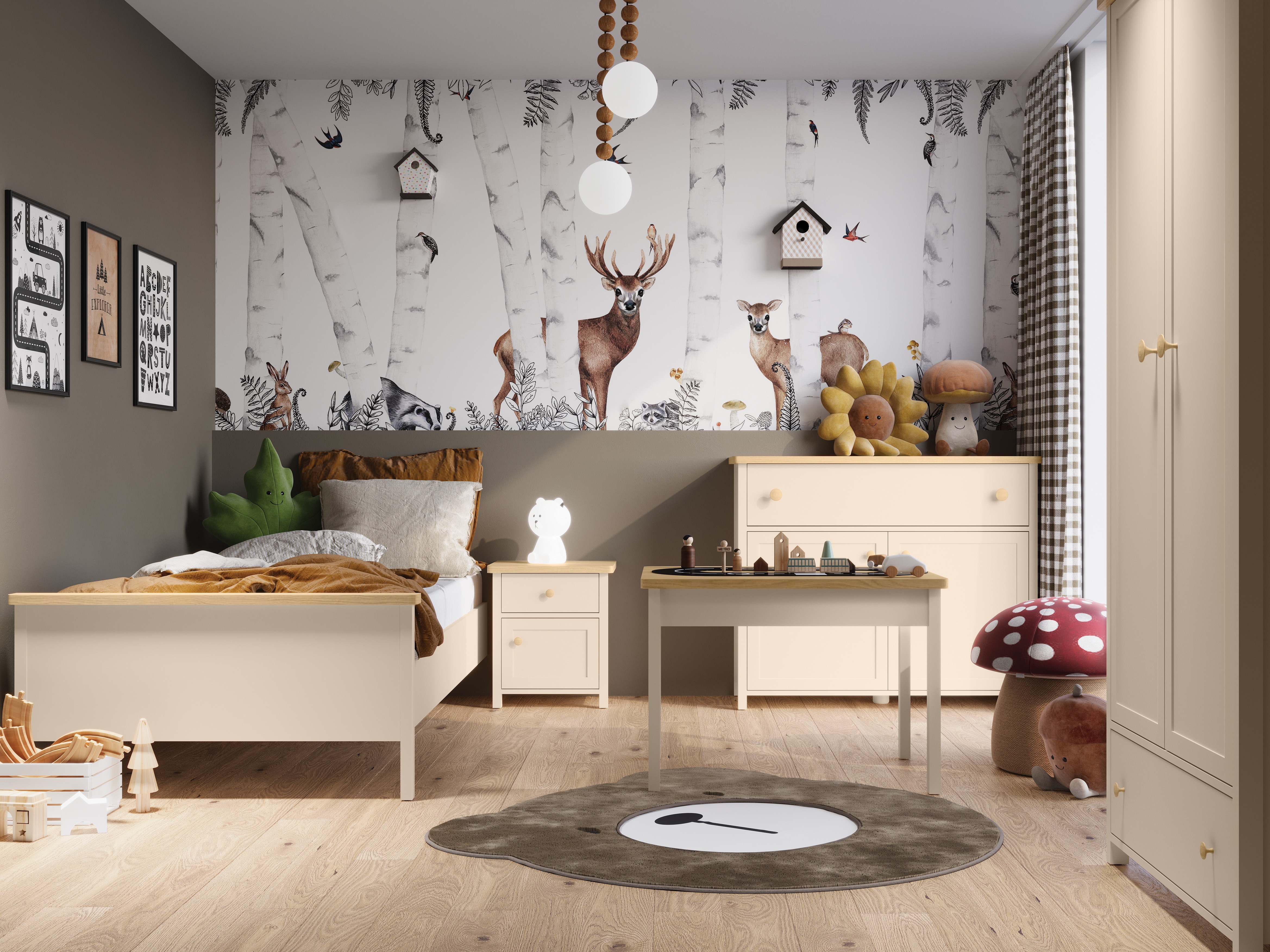 Komoda Romelbo 150 (Bež + Hrast)