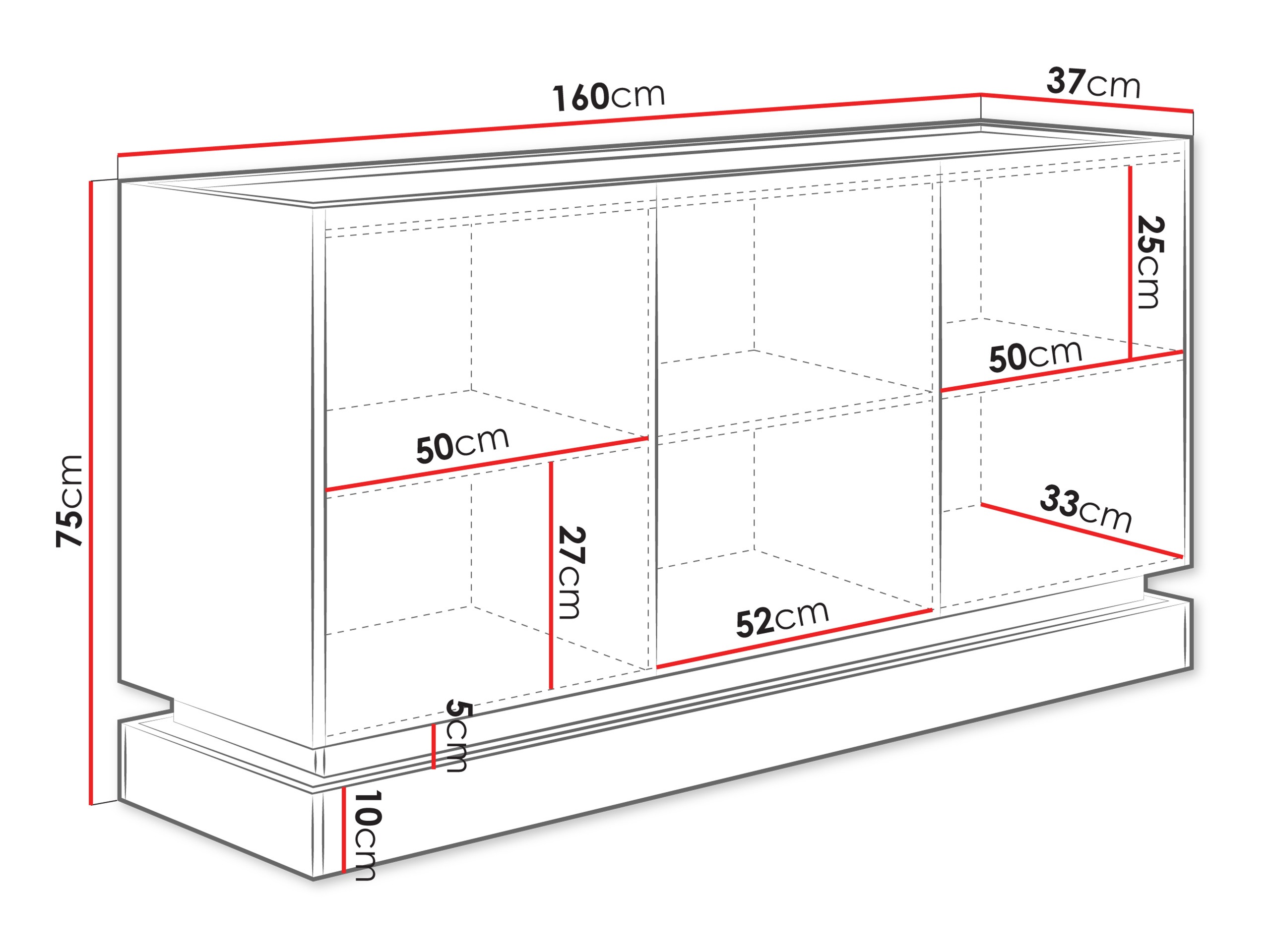 Omarica Comfivo Tilia I (Črna + Hrast)