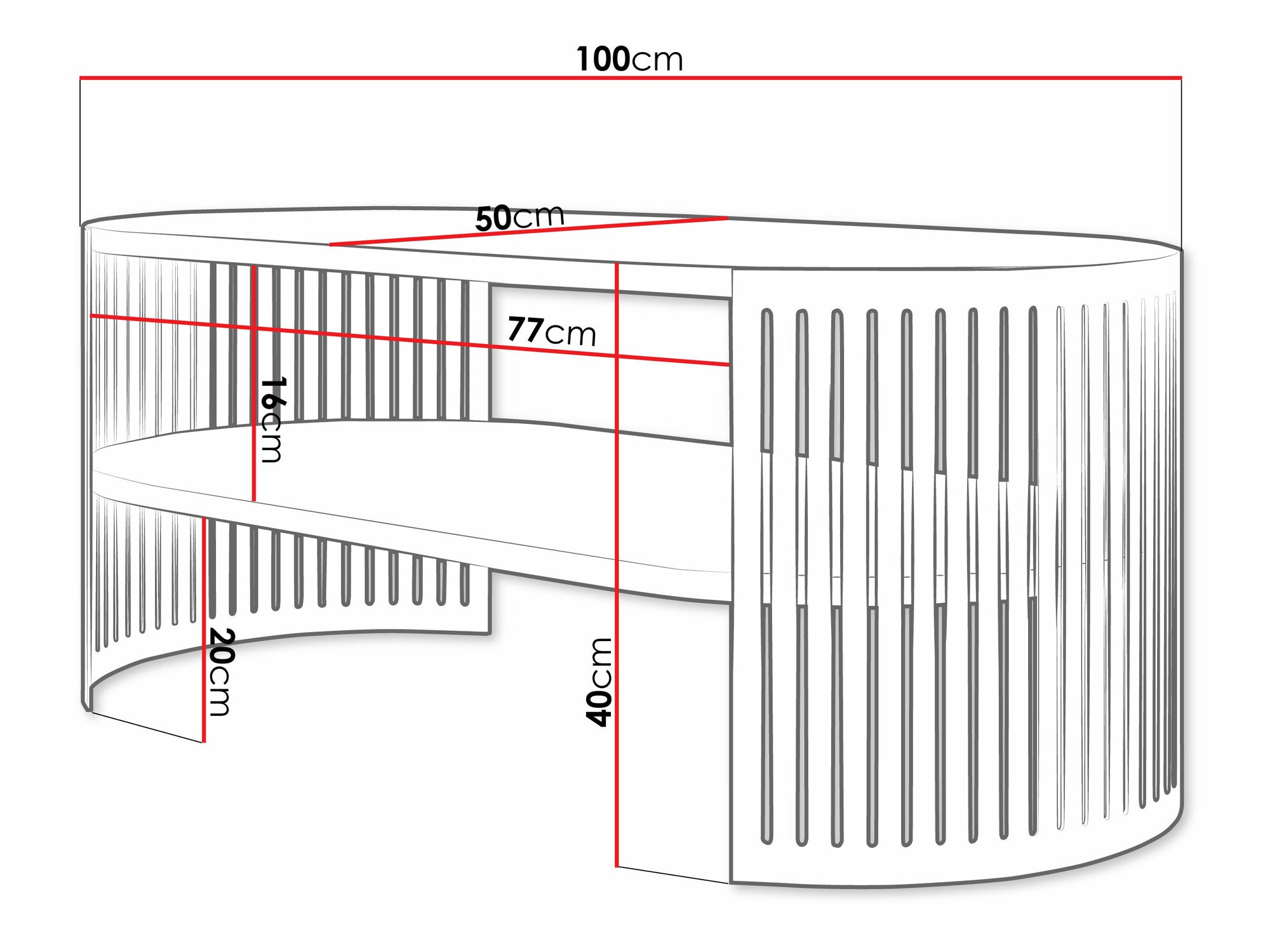 Klubska mizica SL5052 s poškodovano embalažo