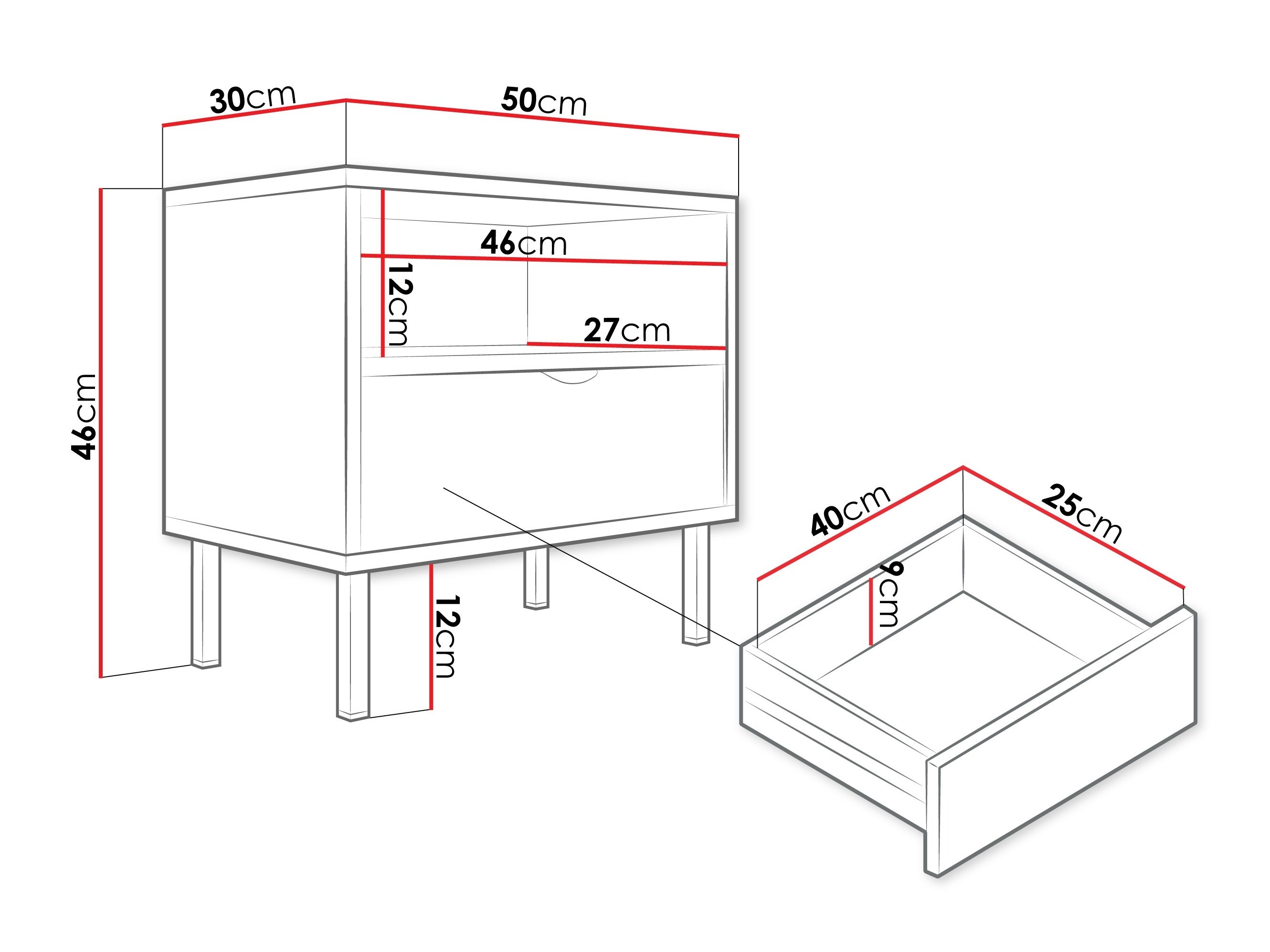 Nočna omarica Comfivo Elblare 104
