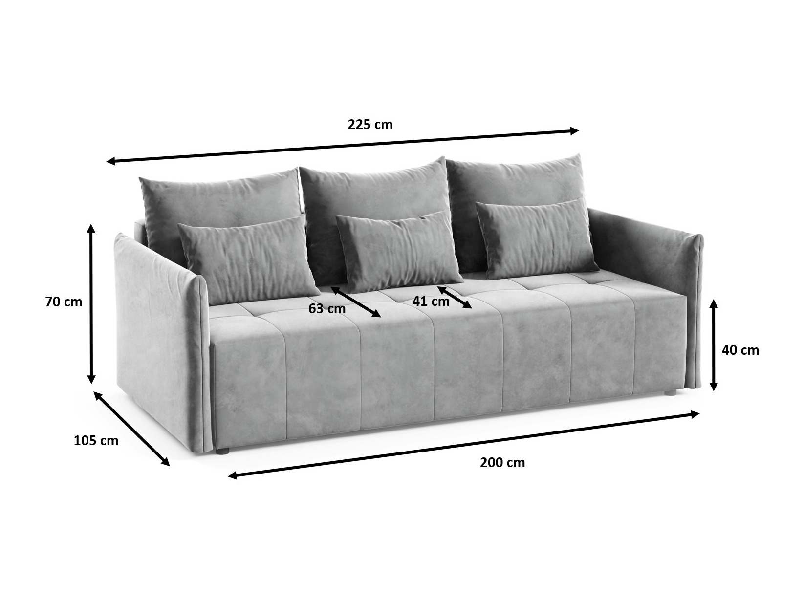 Kavč z ležiščem Franklin 193 (Paros 02)