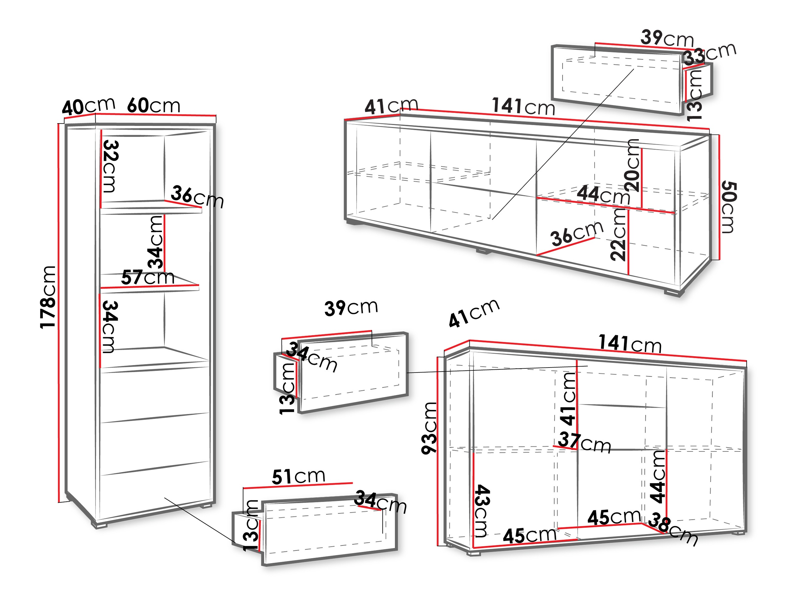 Komplet za dnevno sobo Comfivo Tutela III (Bela)