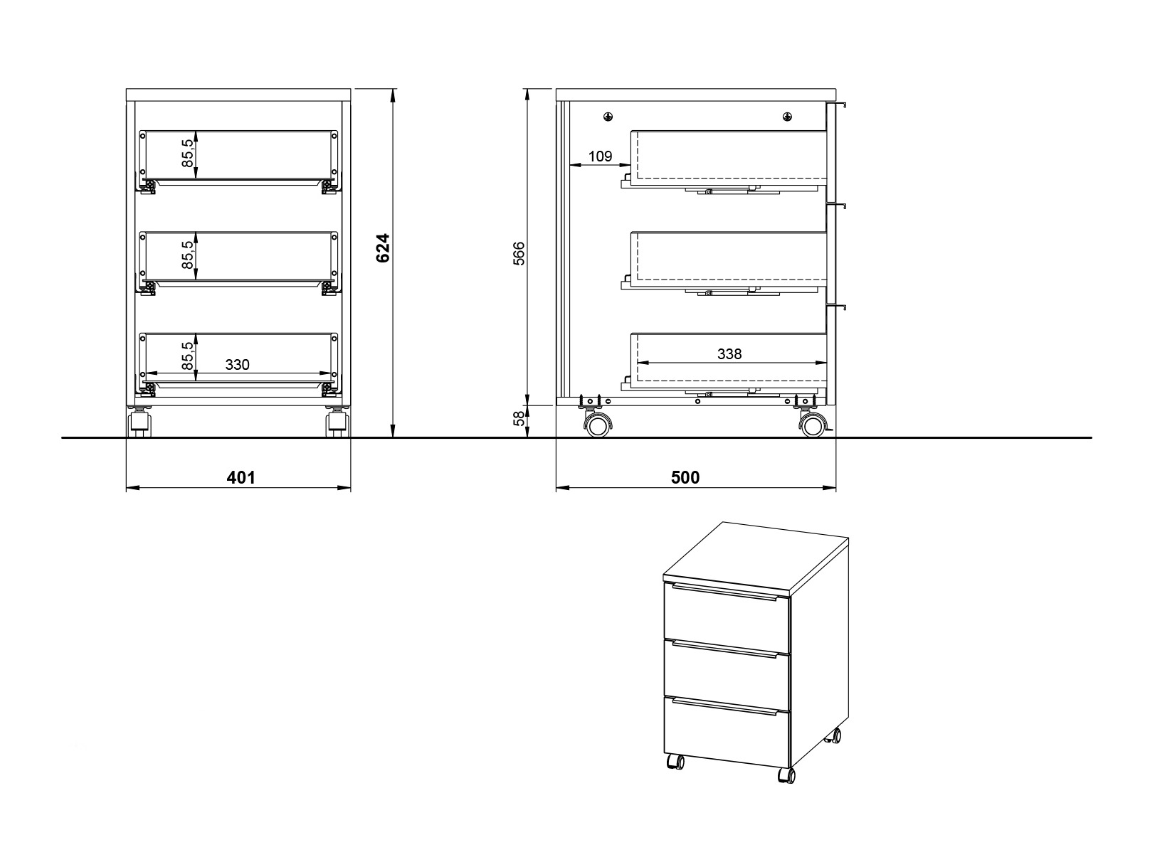 Komplet za domačo pisarno Elbcali 106