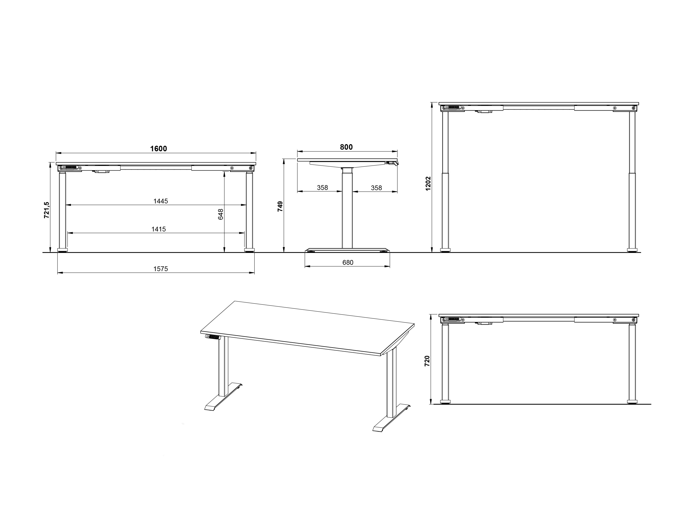 Komplet za domačo pisarno Elbcali 107