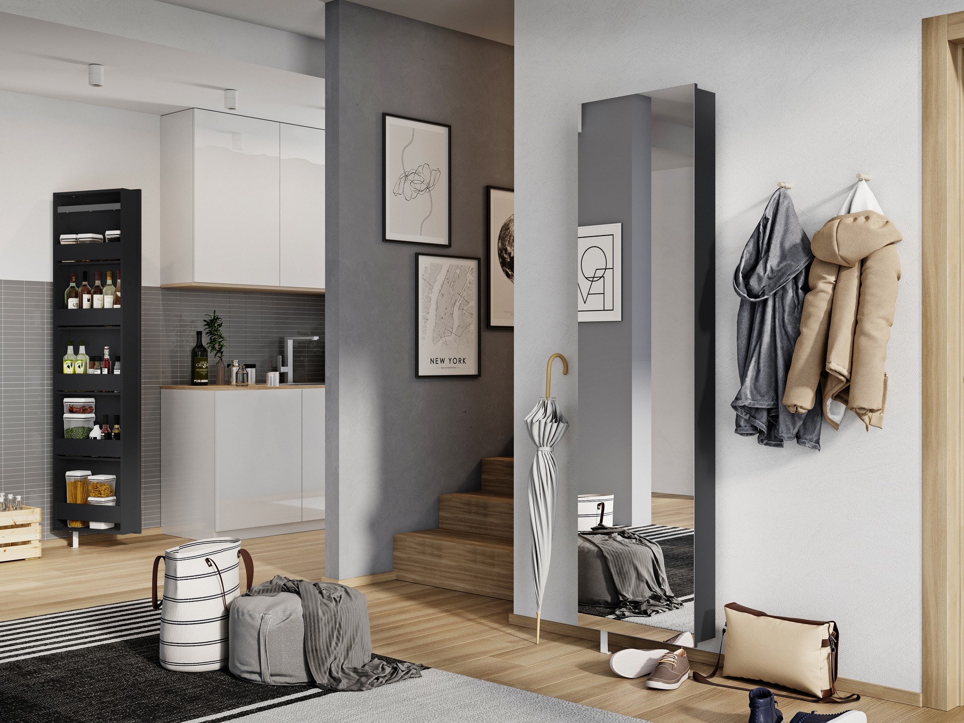 Regal za čevlje Sacramento 119 (Antracit)