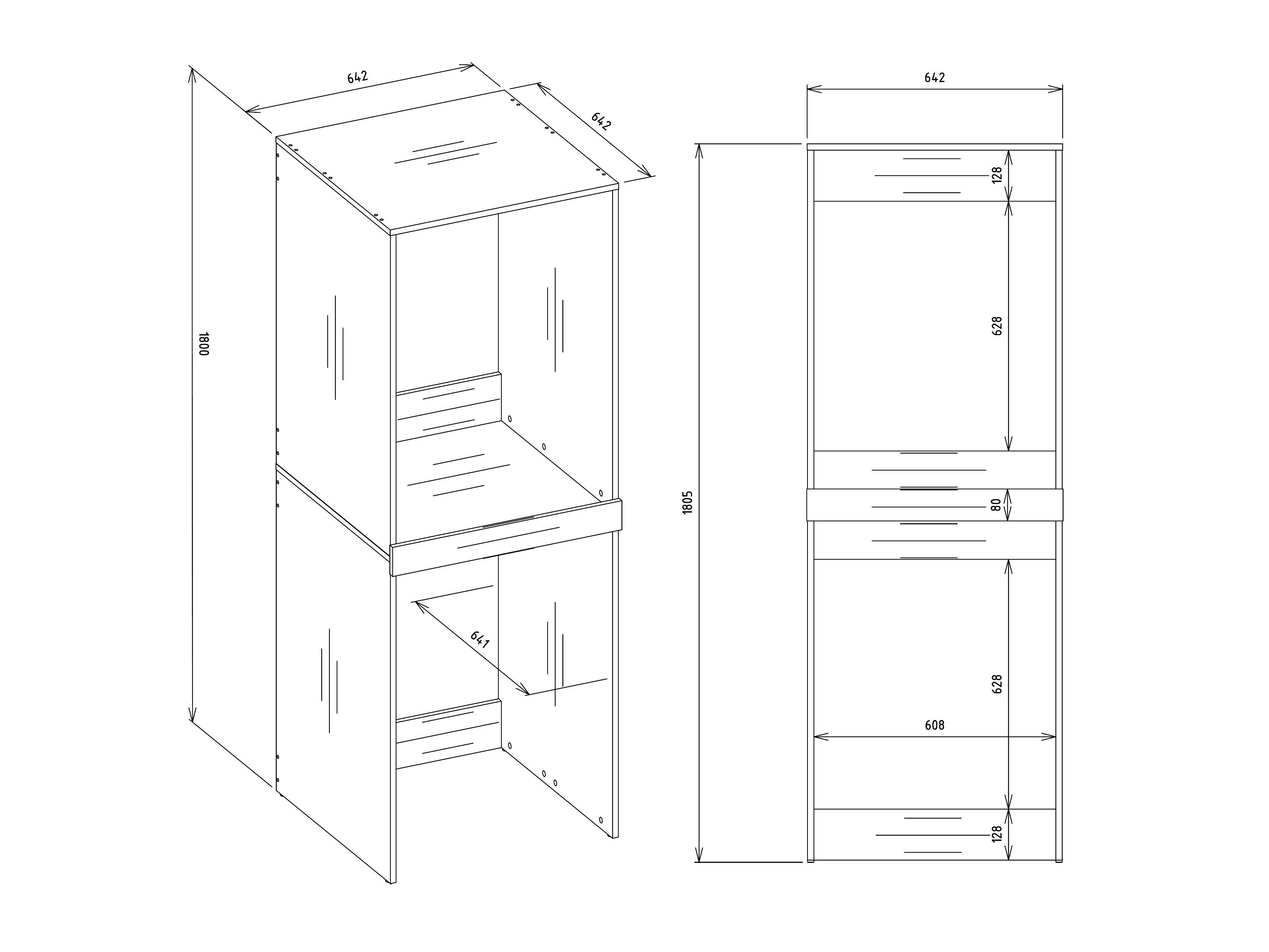 Kopalniški poličnik Balelbo 108 (Artisan hrast)
