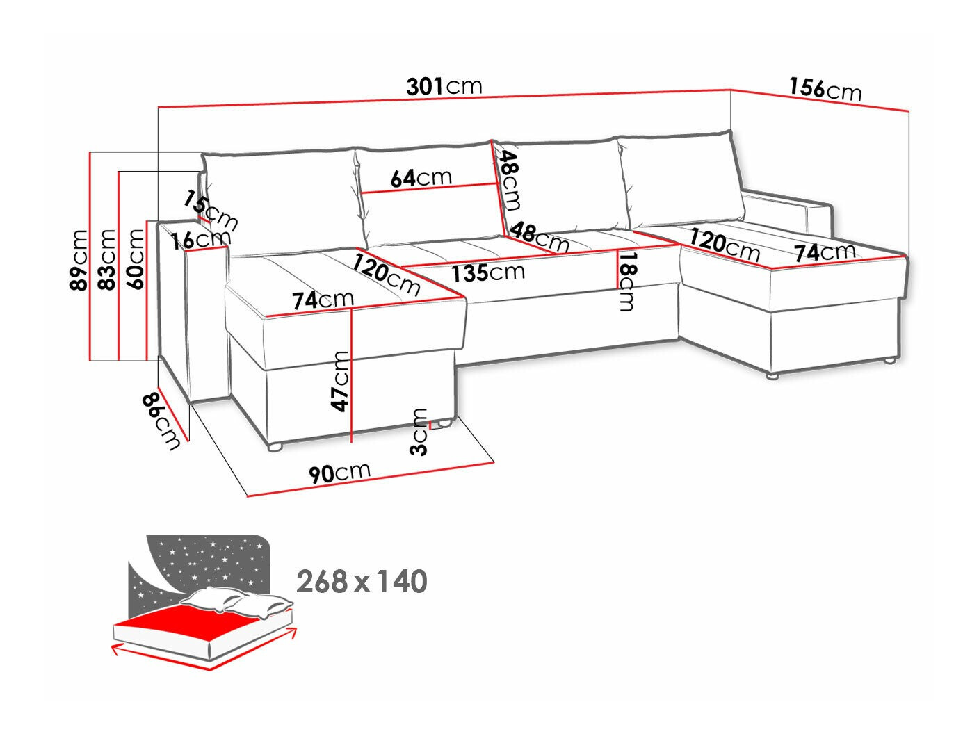 Kotna garnitura Providence 143 (Loca 30)