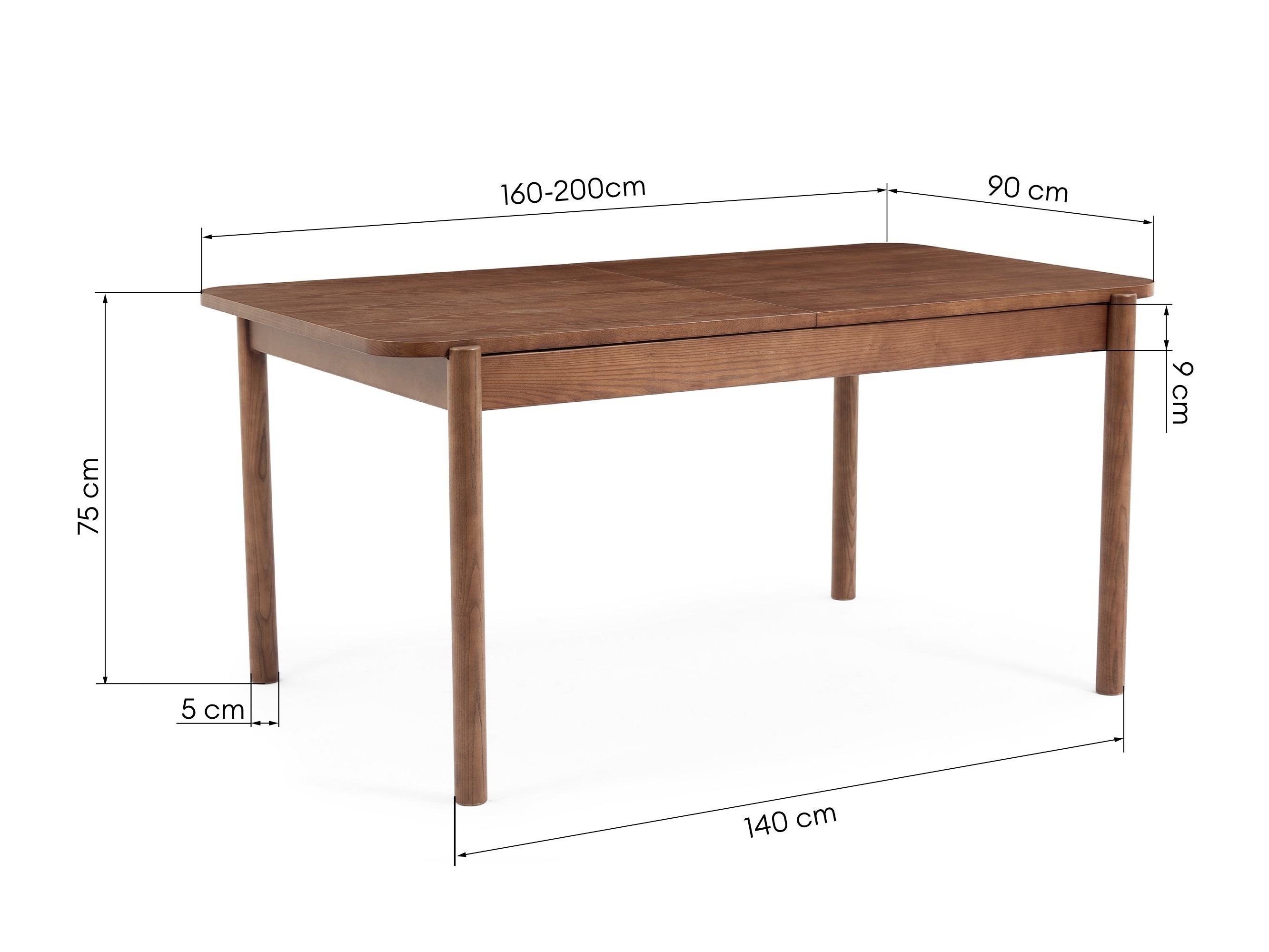 Miza Burleson 468 (Rjava)