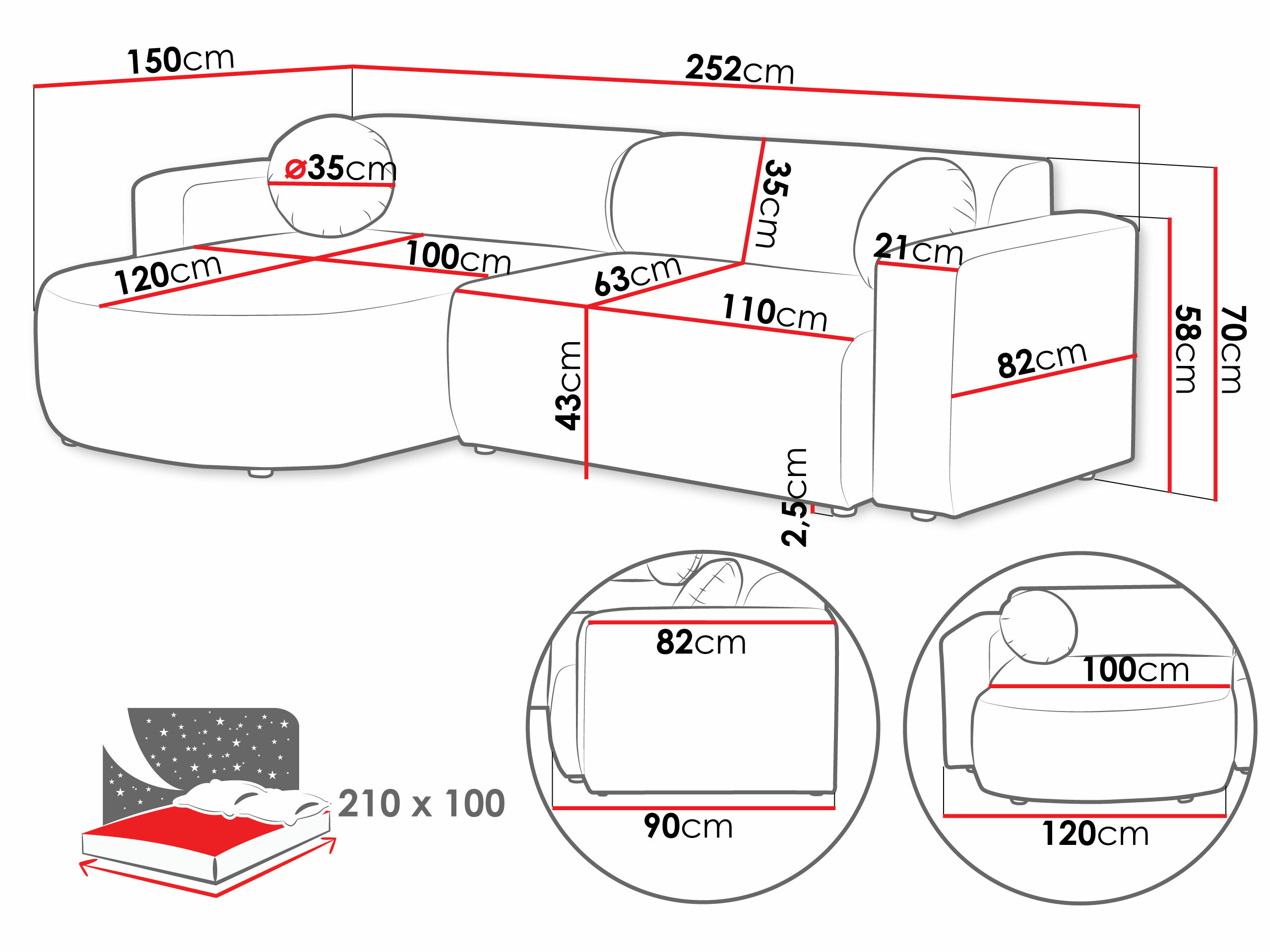 Kotna garnitura Comfivo Pullus (Velo 623)