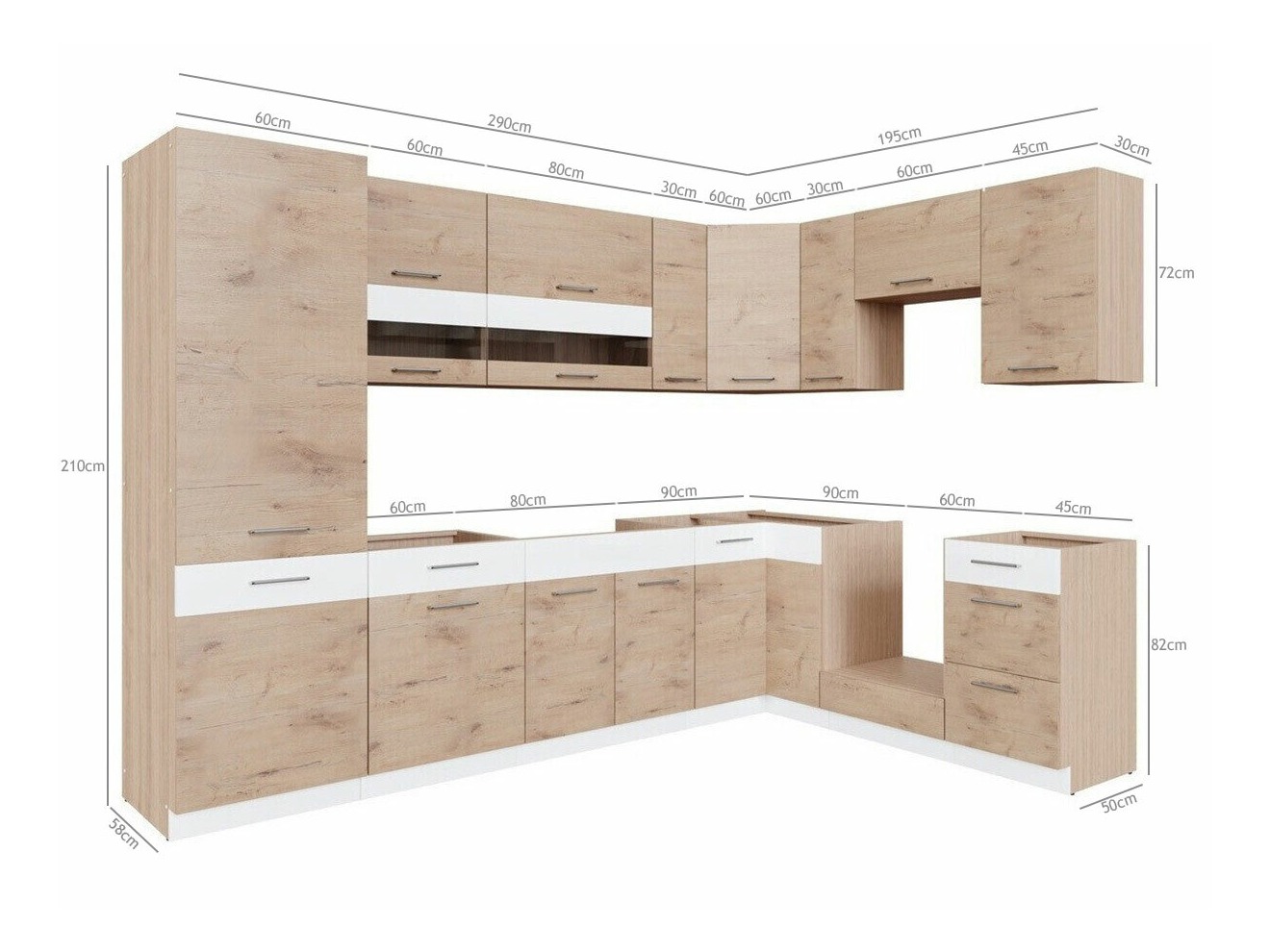 Modularni kuhinjski komplet Mode Beech 130