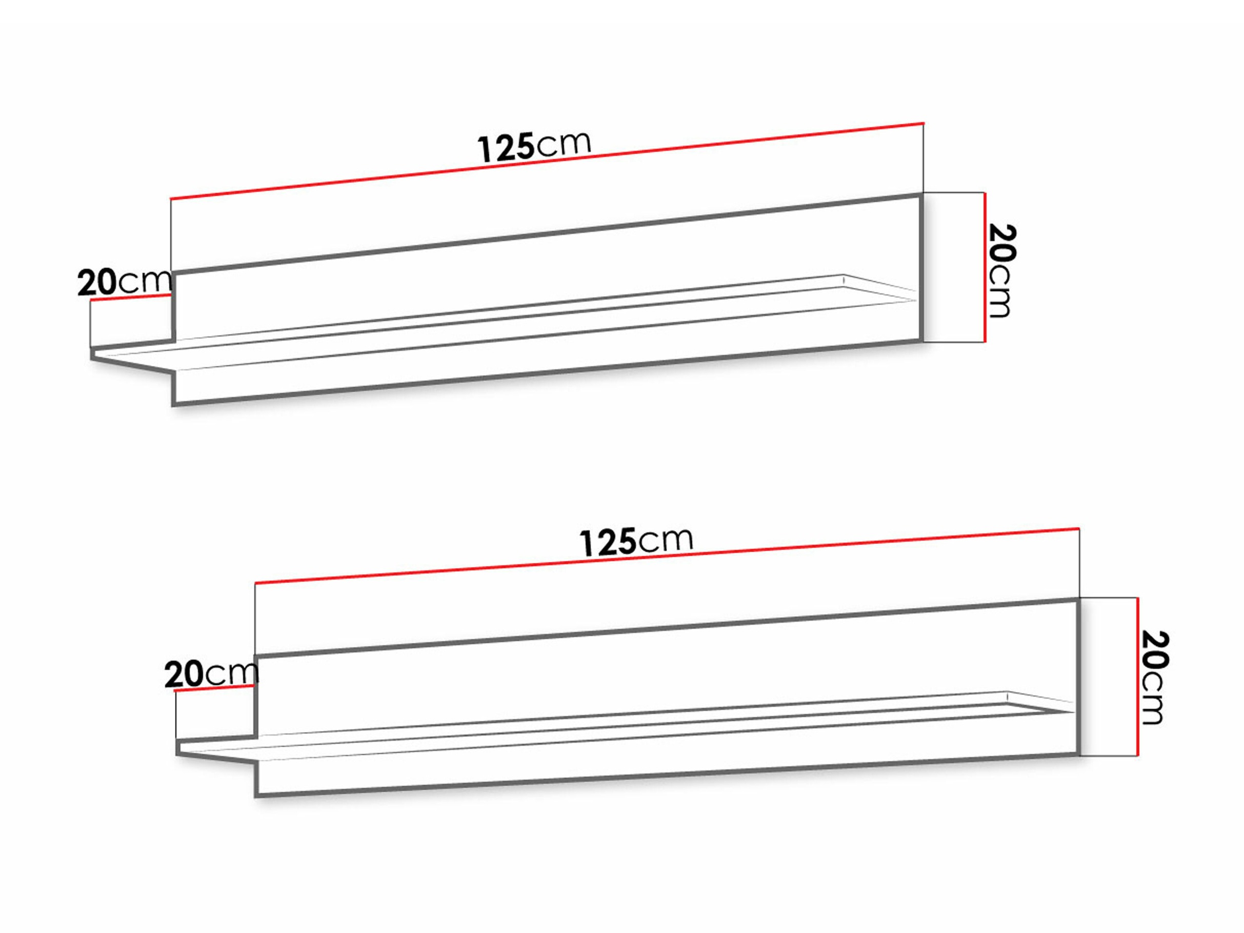 Komplet stenskih polic Tornola 104 (Bela)