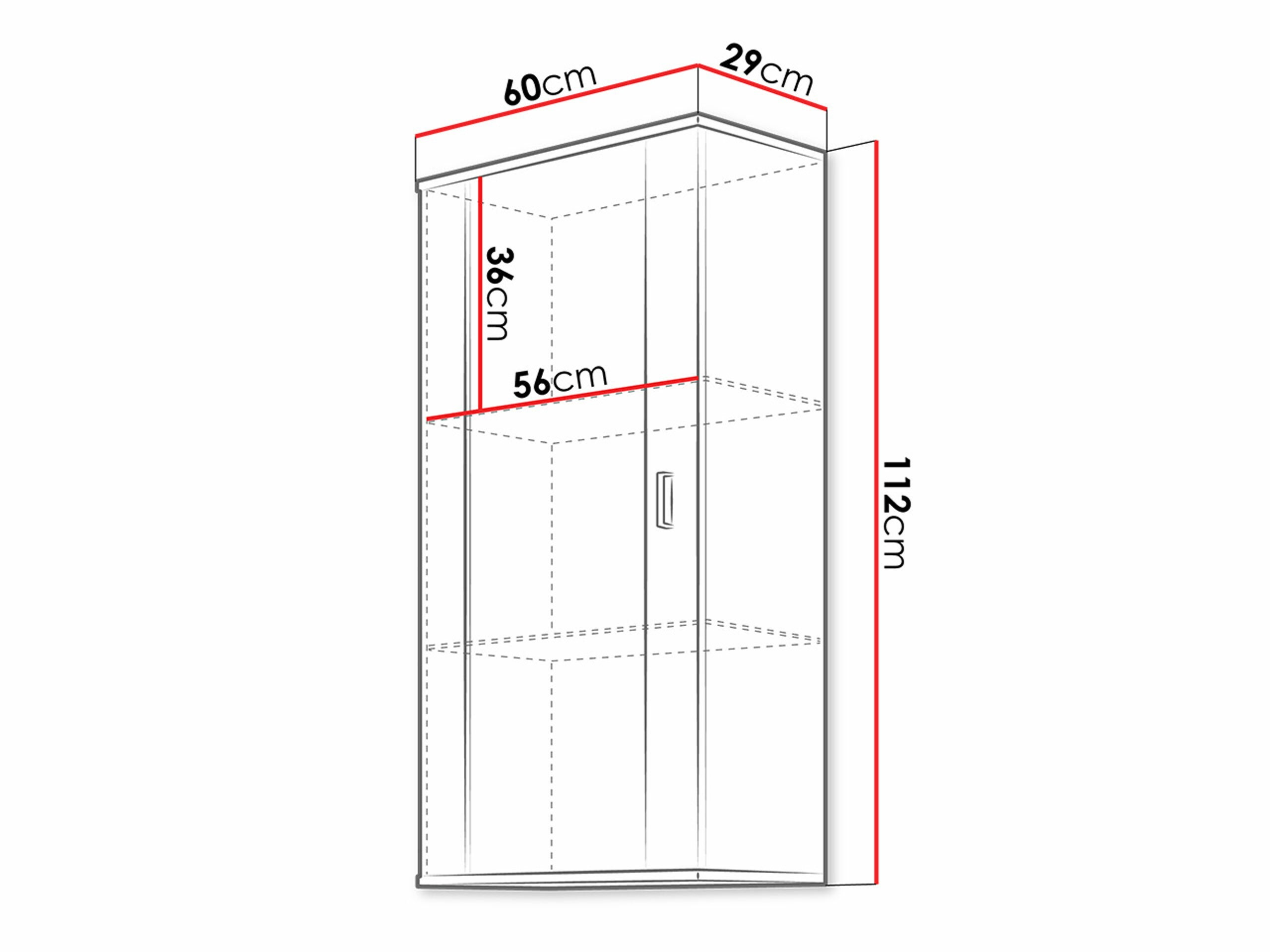 Stenska omarica Tornola 103 (Hrast lefkas + Črna)