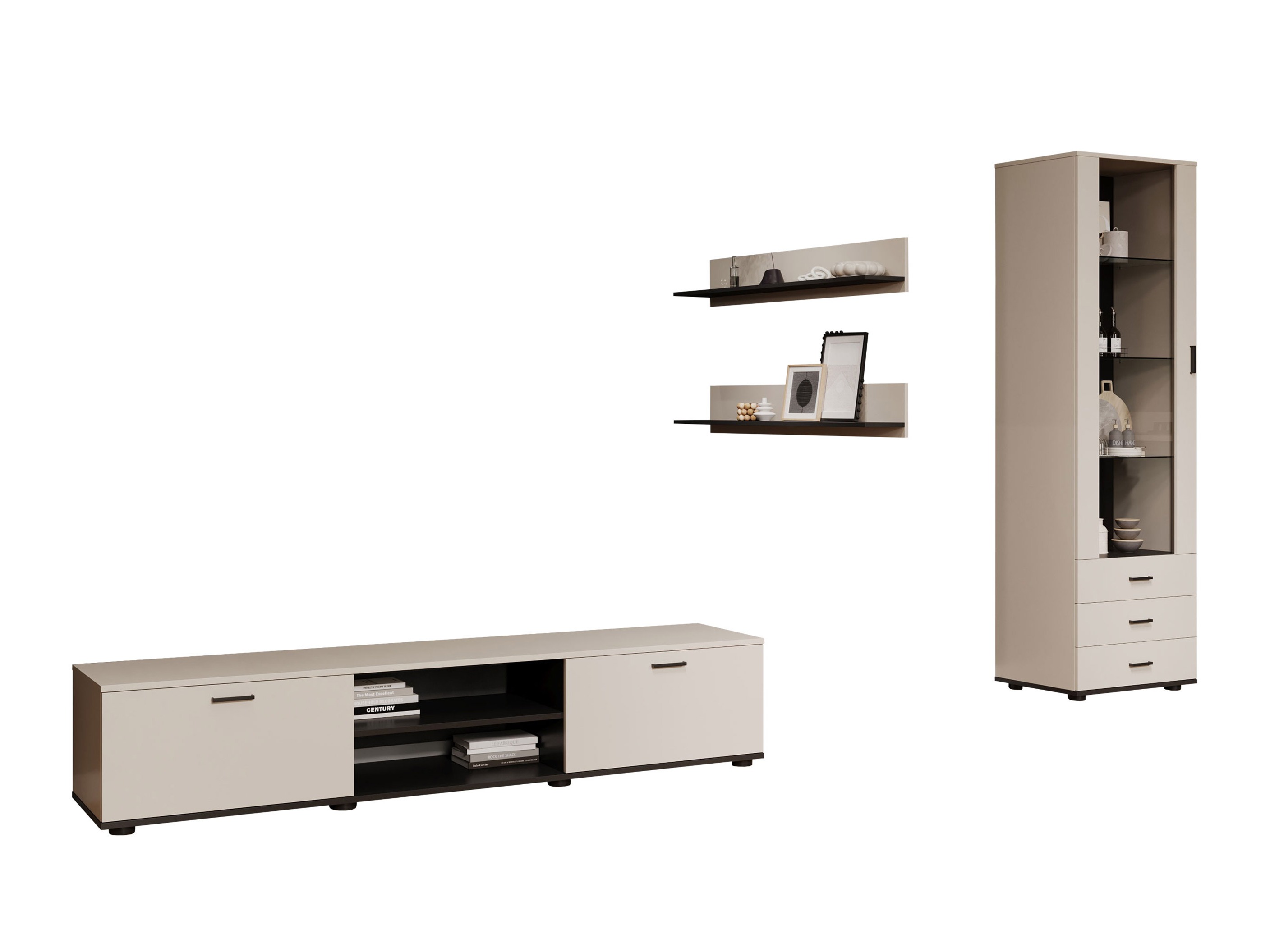 Komplet za dnevno sobo Tornola 107 (Kašmir + Črna)