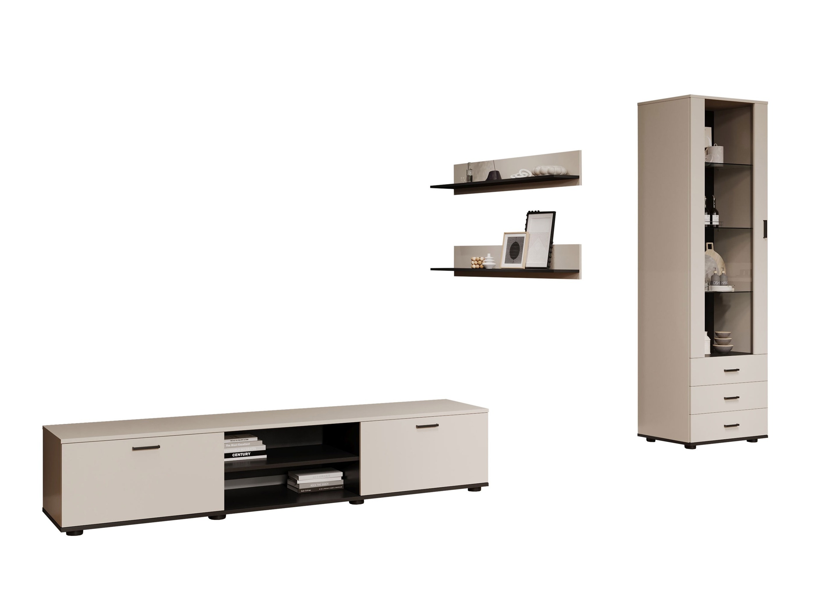 Komplet za dnevno sobo Tornola 107 (Kašmir + Črna)