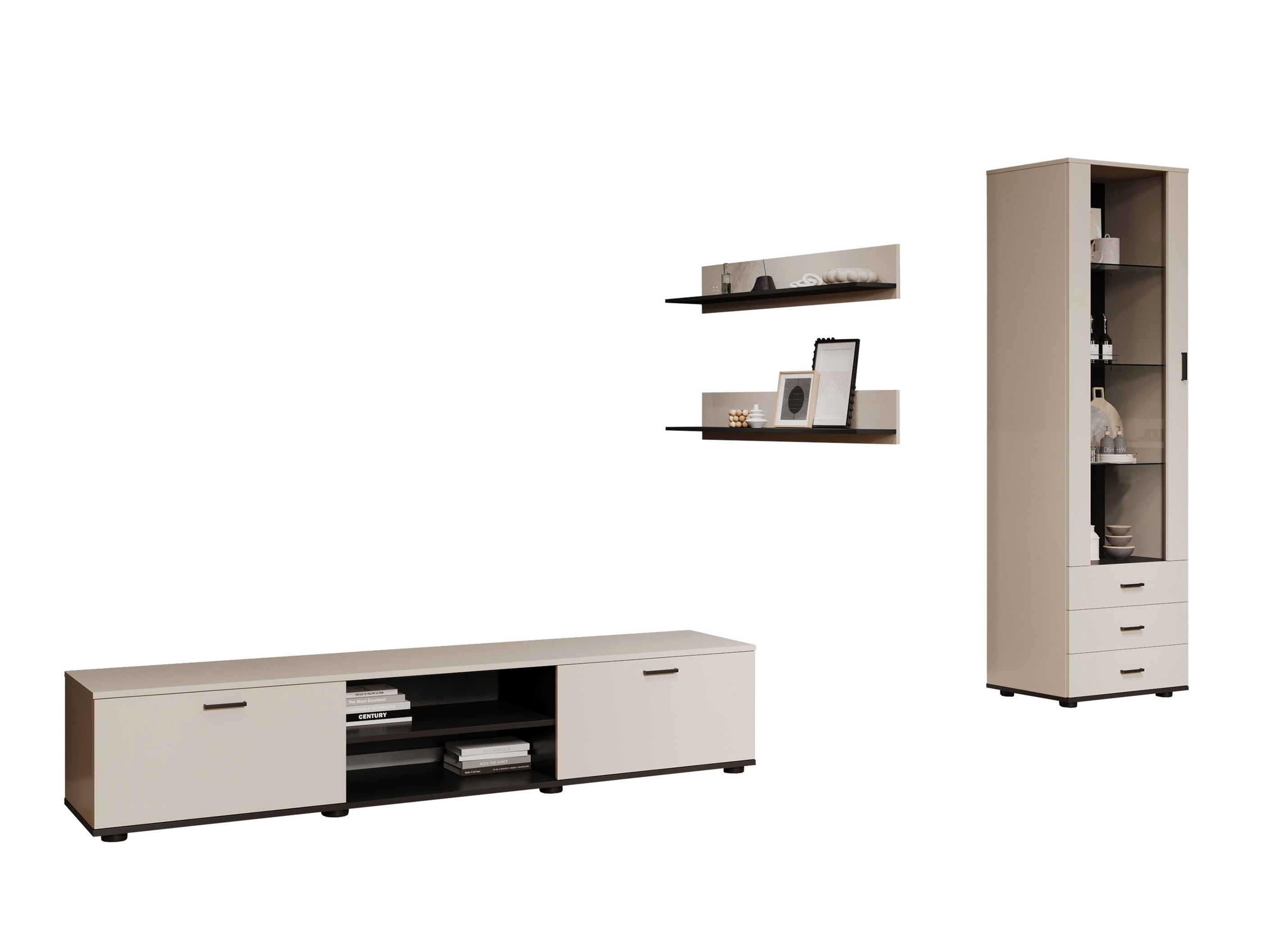 Komplet za dnevno sobo Tornola 107 (Kašmir + Črna)