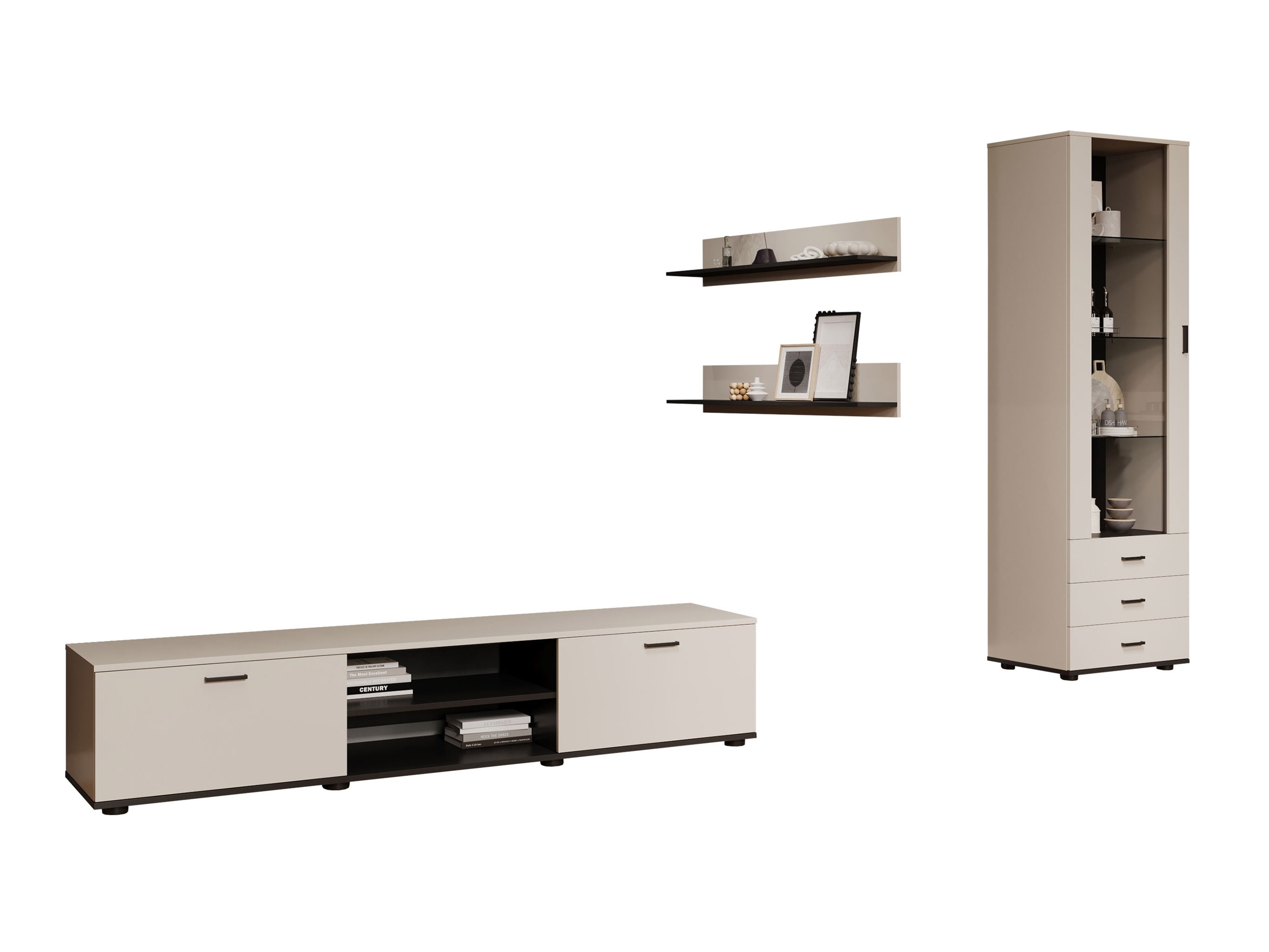 Komplet za dnevno sobo Tornola 107 (Kašmir + Črna)