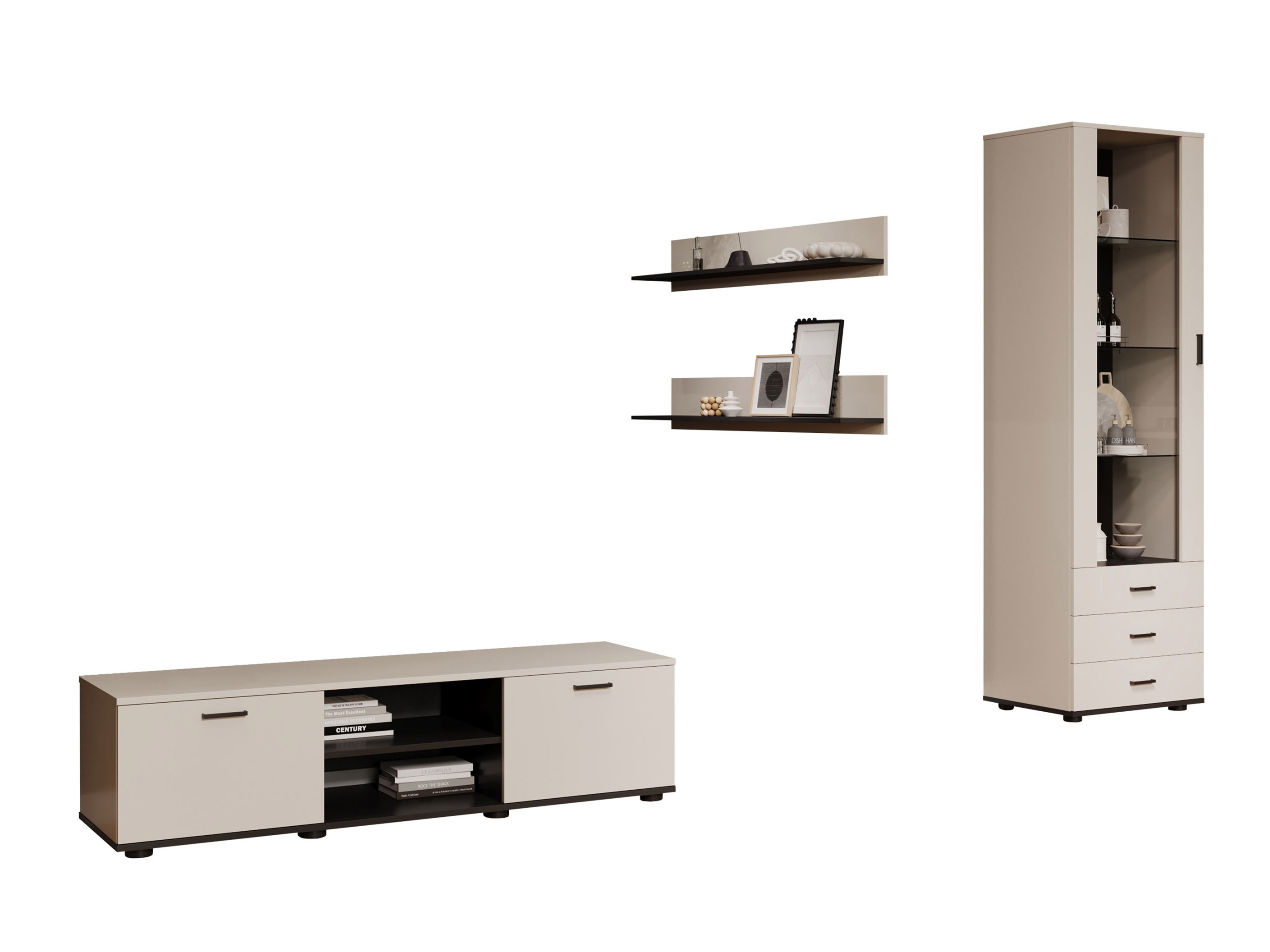 Komplet za dnevno sobo Tornola 110 (Kašmir + Črna)