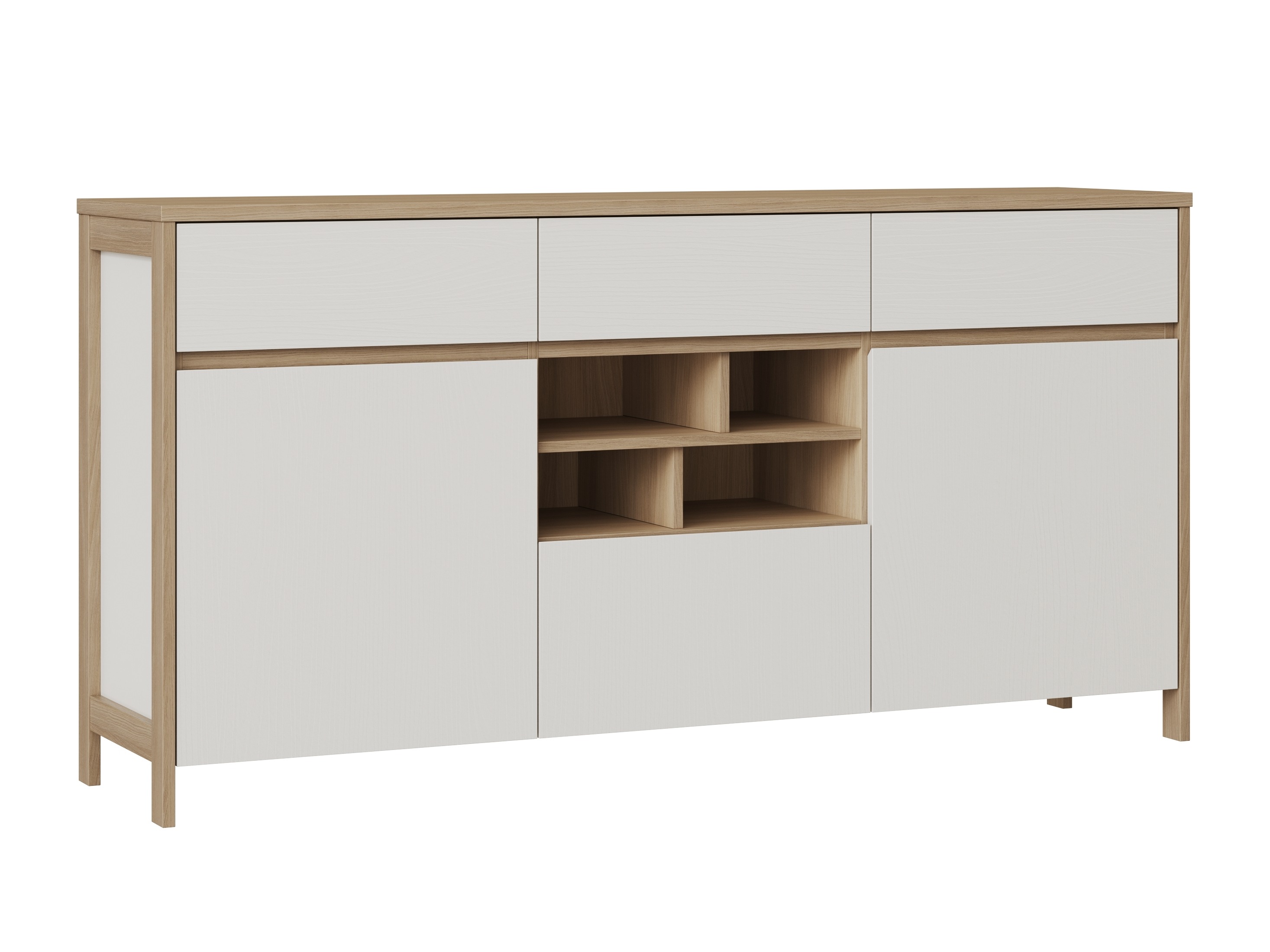 Komoda Fermaru 104 (Bela + Hrast)