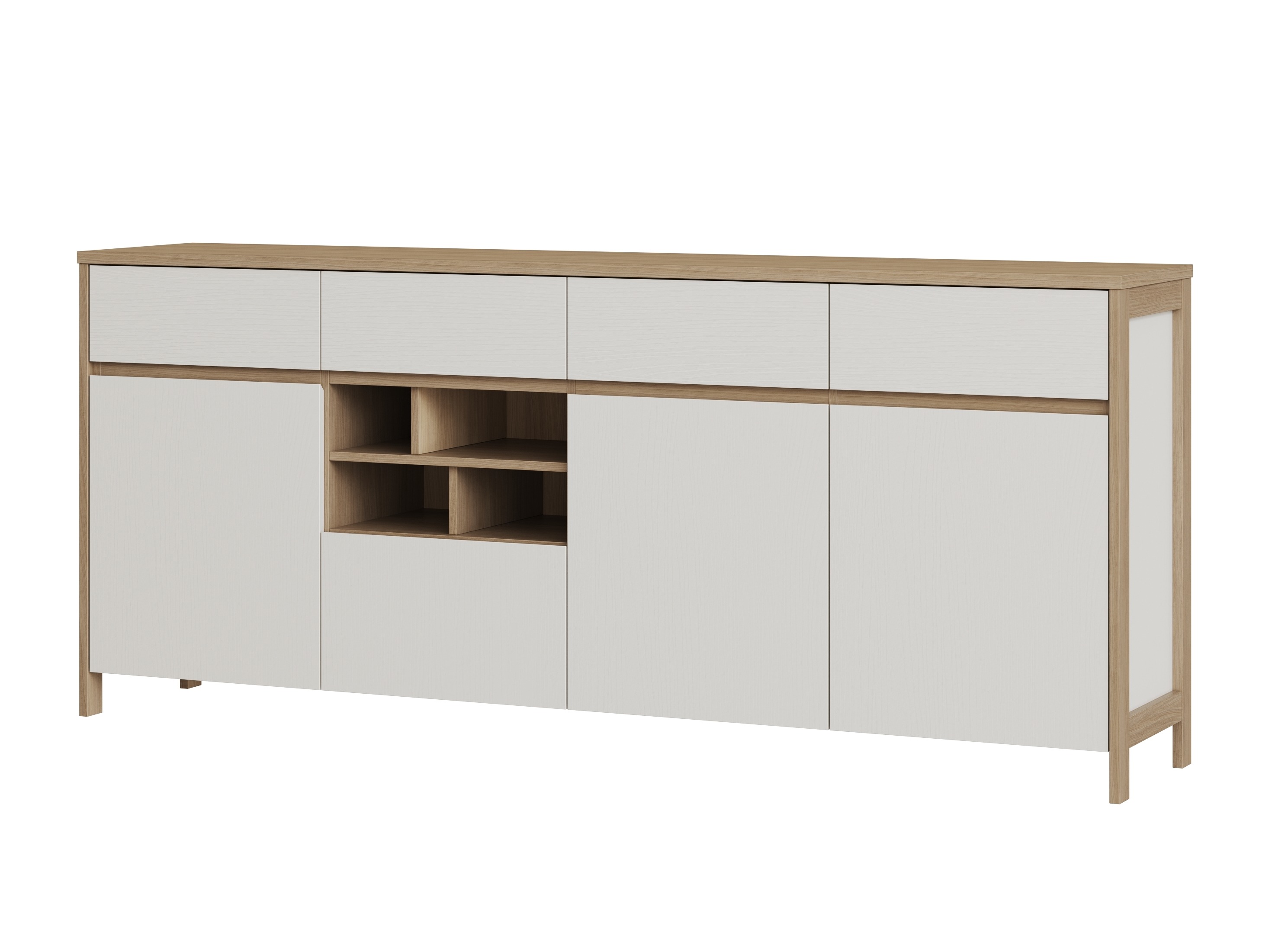 Komoda Fermaru 105 (Bela + Hrast)