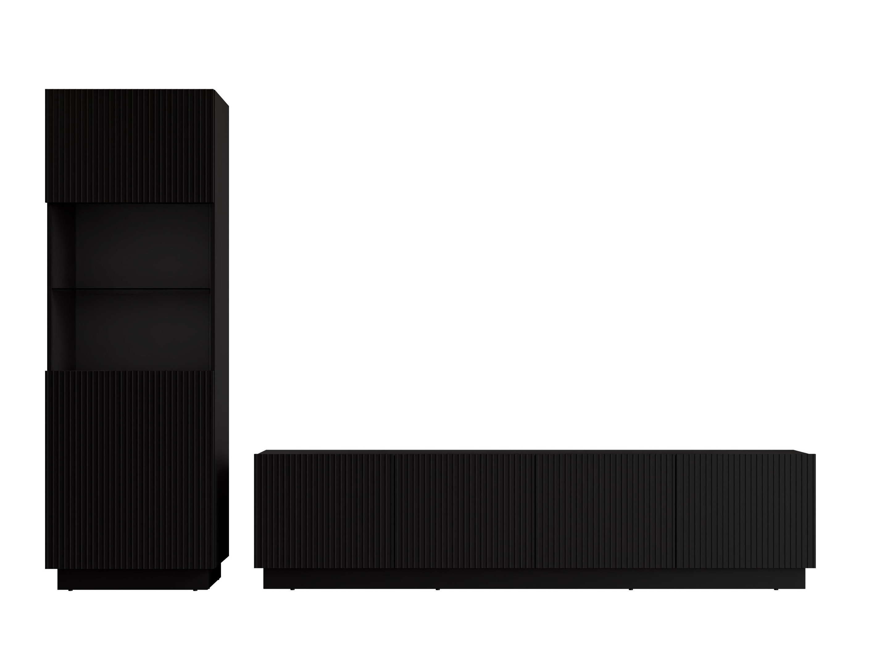 Komplet za dnevno sobo Lusonu 107 (Črna)