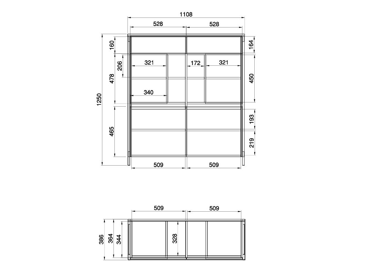 Omarica Fermaru 106 (Prašno zelena + Hrast)