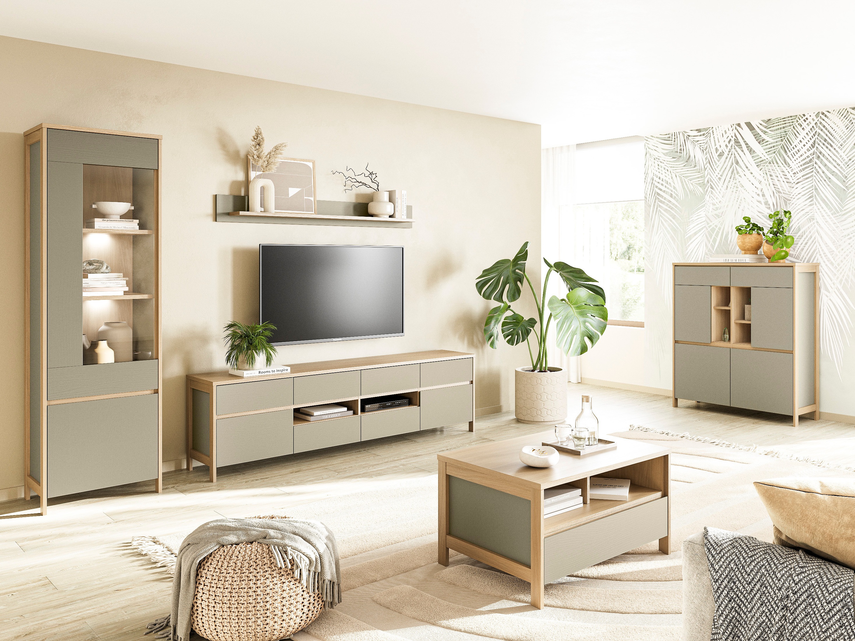 Omarica Fermaru 106 (Prašno zelena + Hrast)