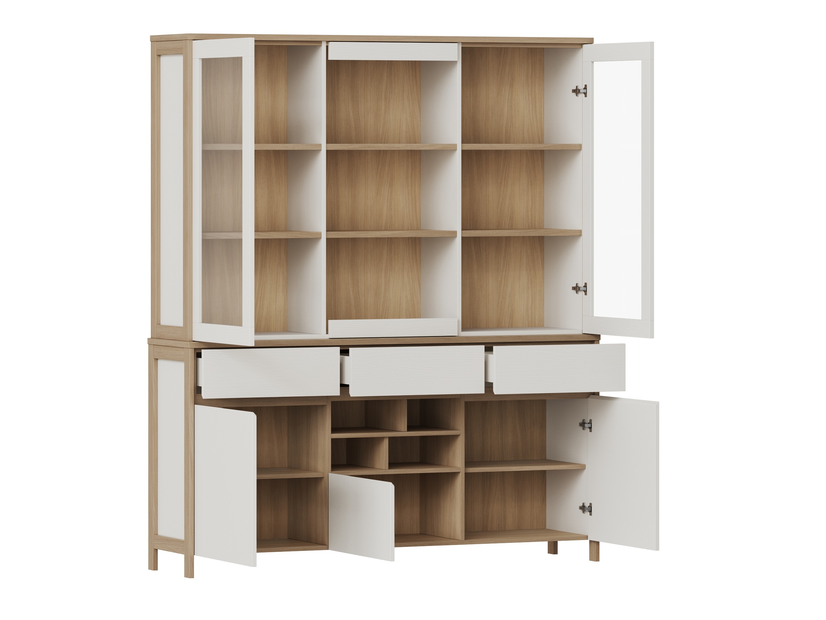 Regal Fermaru 100 (Bela + Hrast)