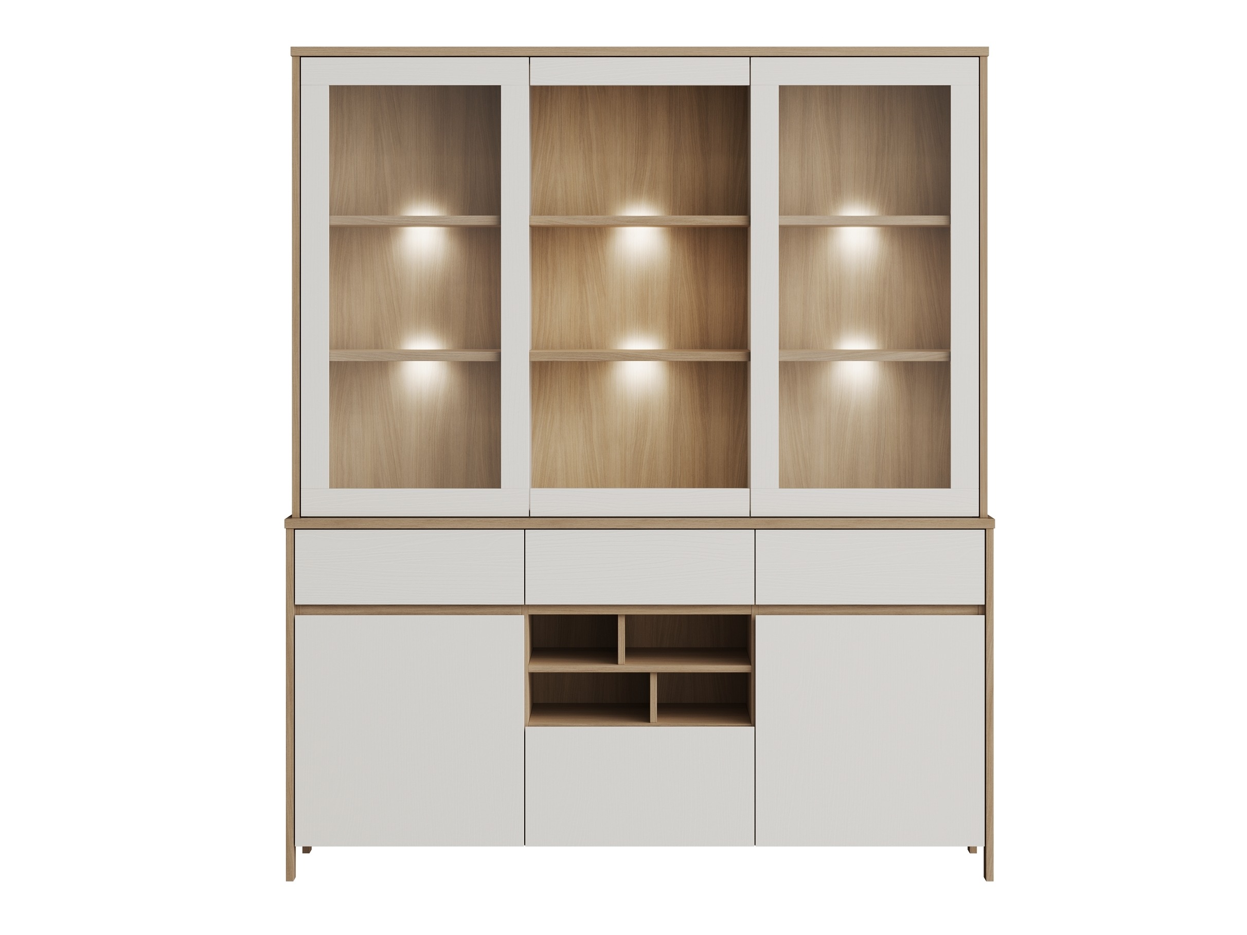 Regal Fermaru 100 (Bela + Hrast)