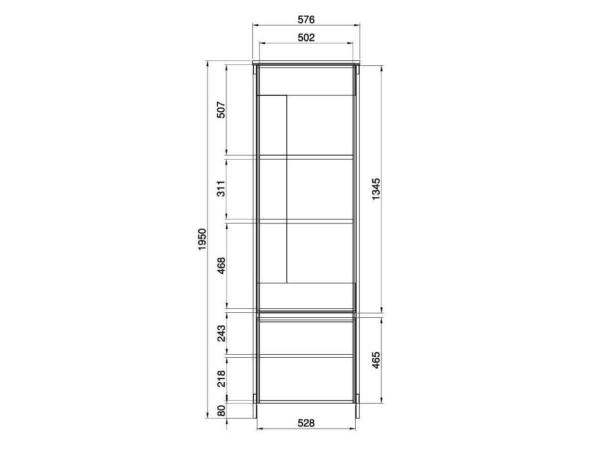 Regal Fermaru 101 (Bela + Hrast)