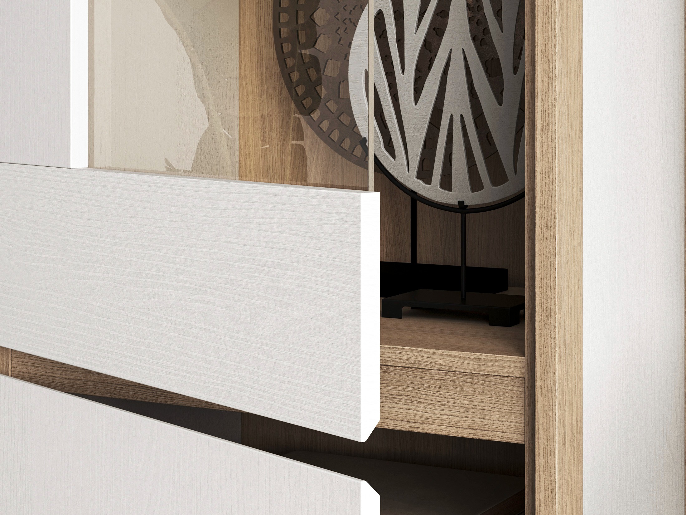 Regal Fermaru 101 (Bela + Hrast)