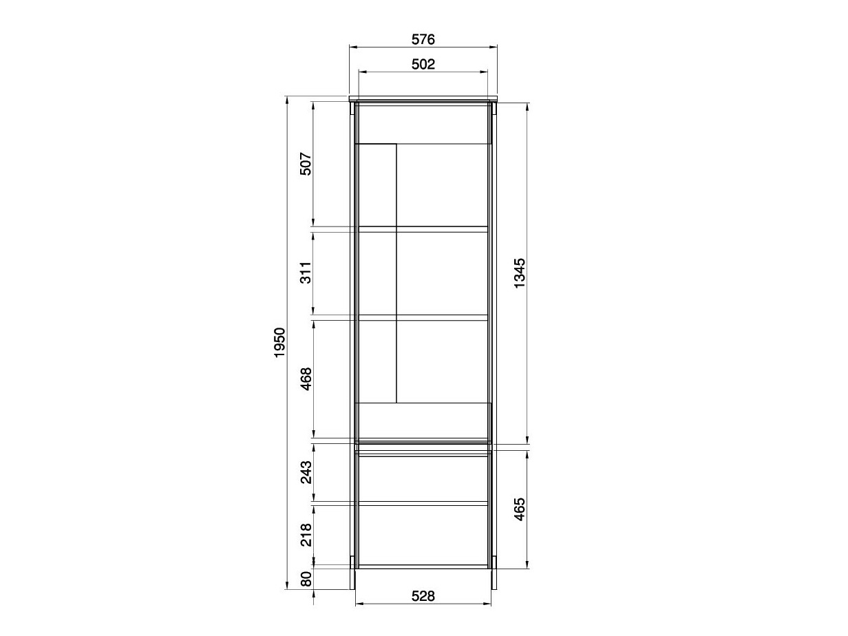 Regal Fermaru 101 (Prašno zelena + Hrast)