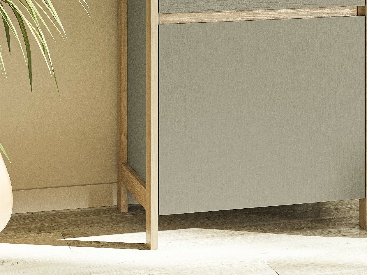 Regal Fermaru 101 (Prašno zelena + Hrast)