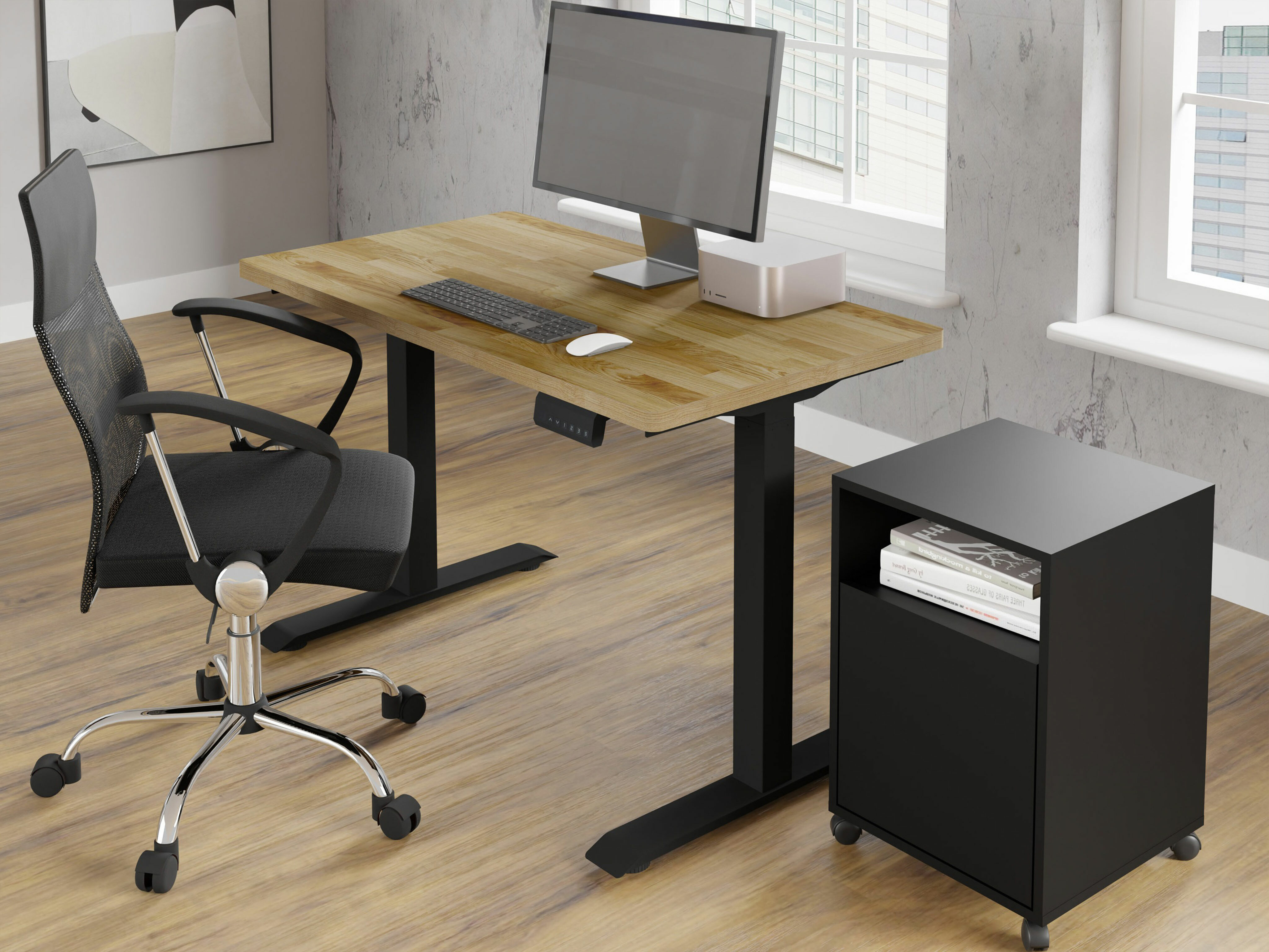 Dvižna pisalna miza Buffalo 200 (Črna)