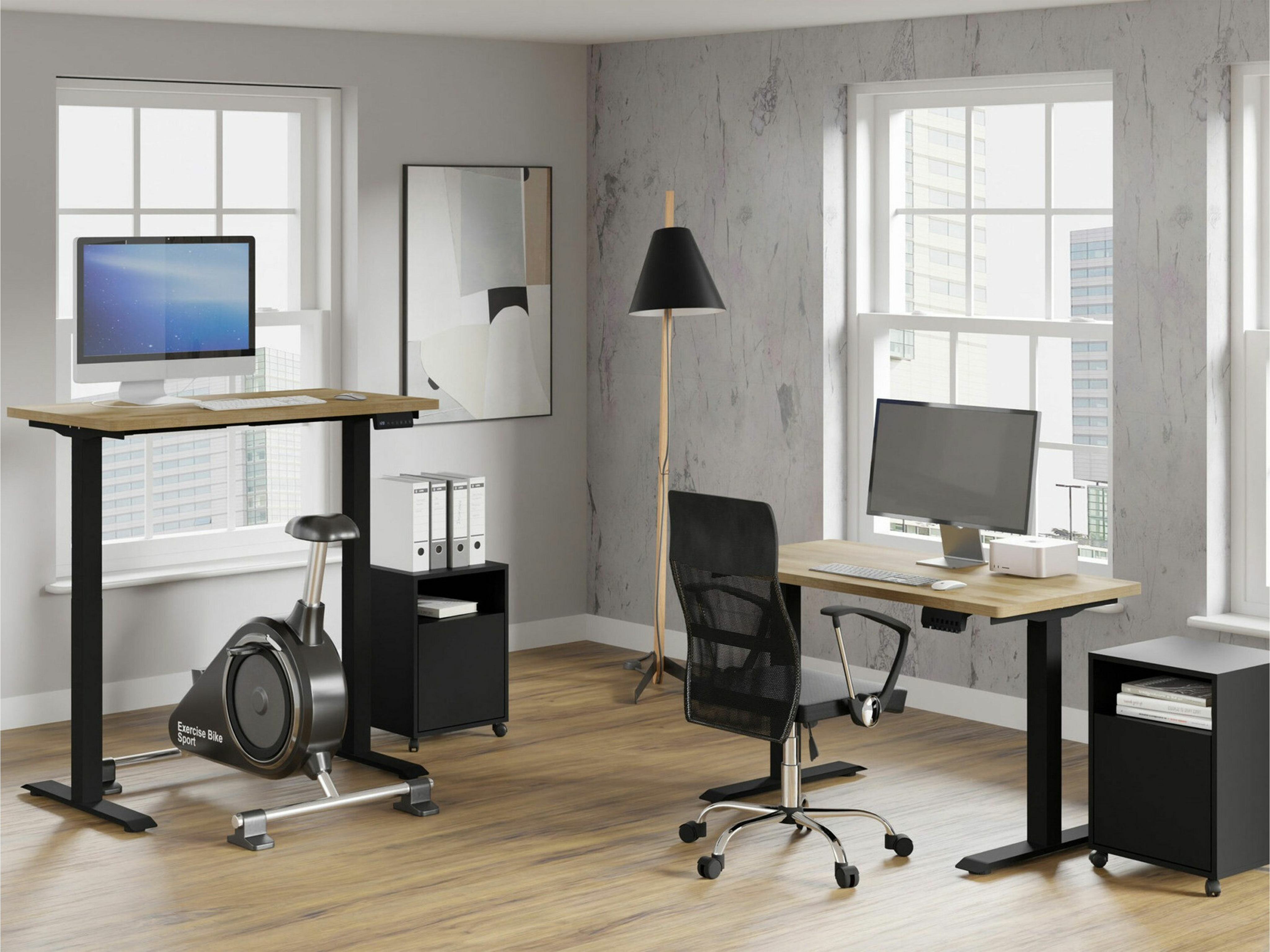 Dvižna pisalna miza Buffalo 200 (Črna)