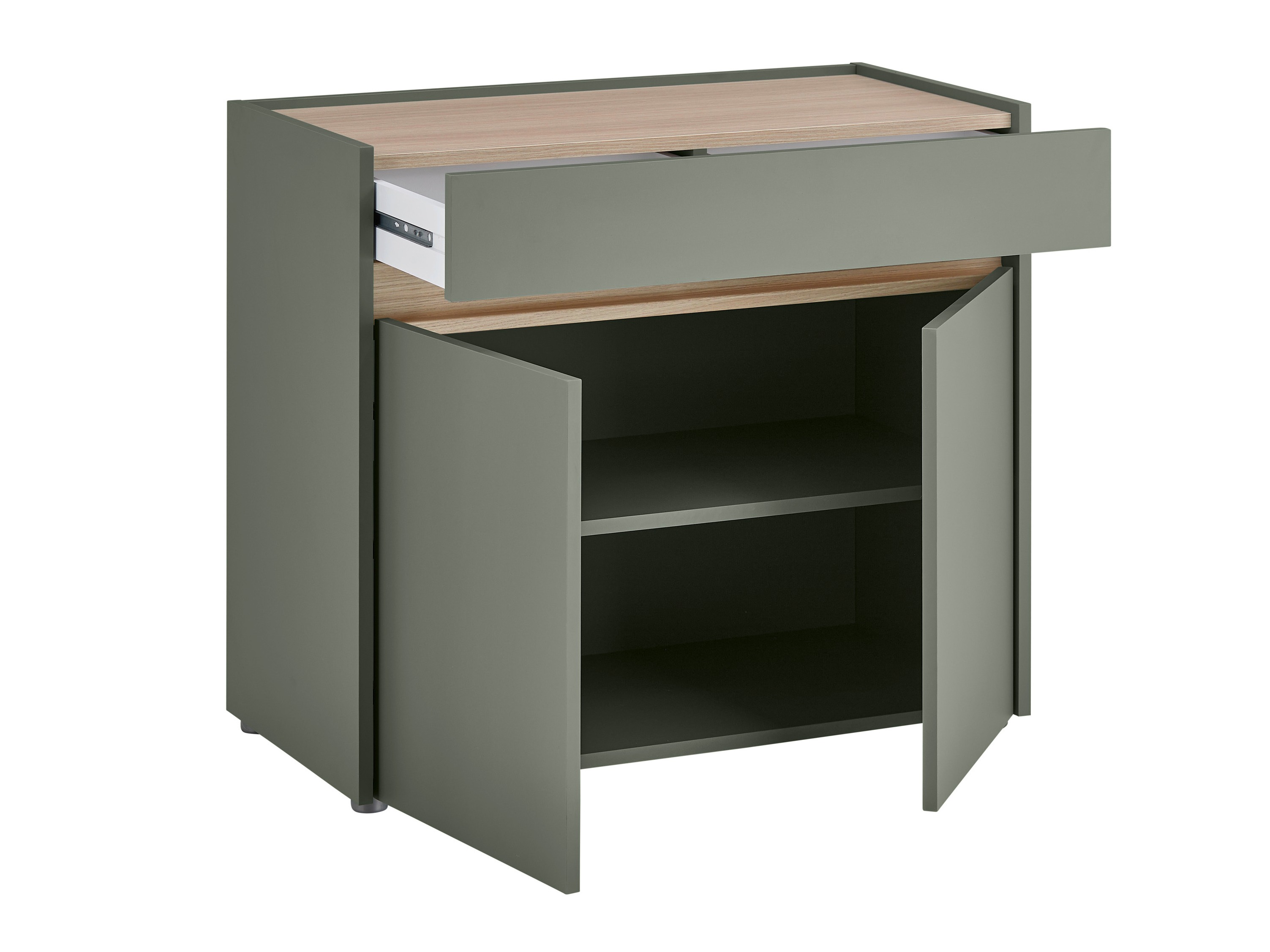 Komoda Elbsori 110 (Zelena + Hrast)